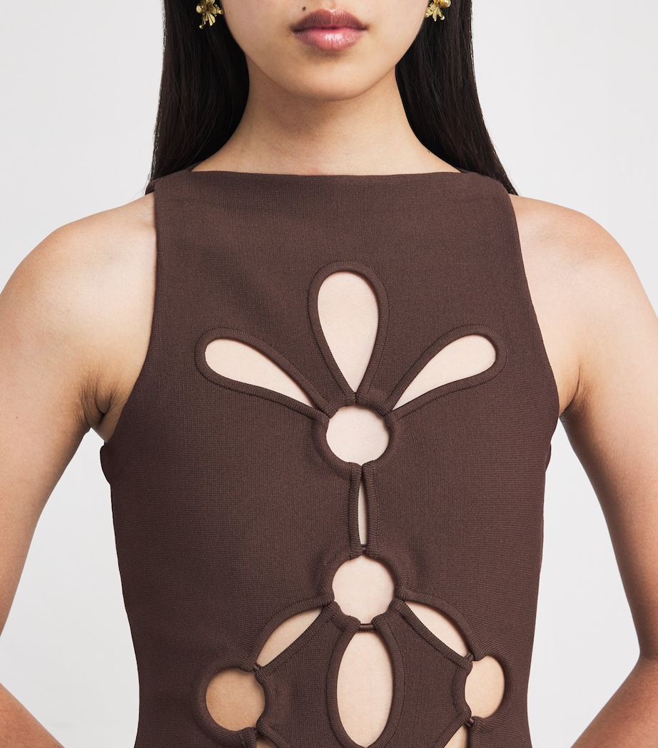 Cut-Out Franco Mini Dress JAVA Image 4