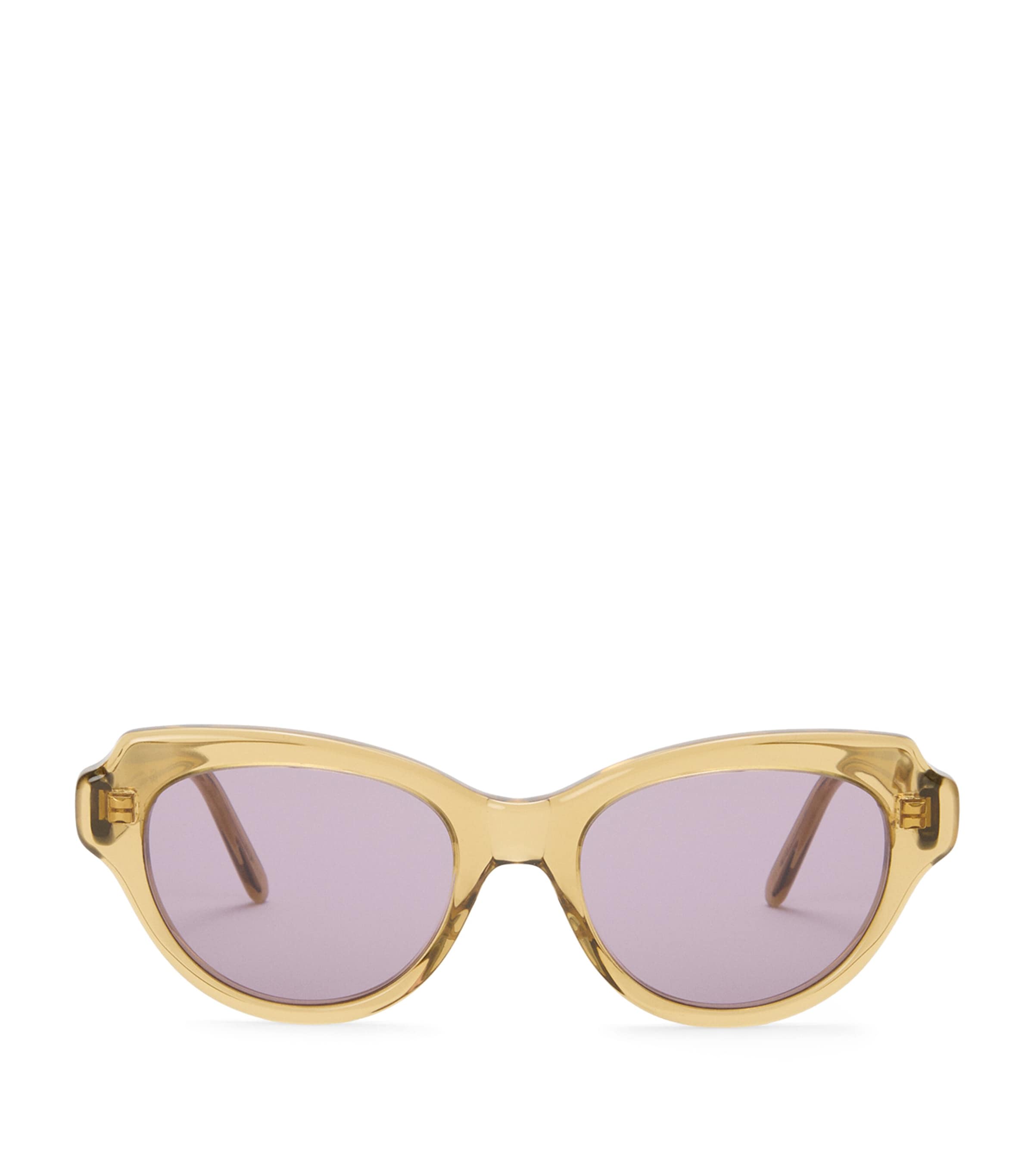 Loewe Acetate Swan Slim Sunglasses In Gold