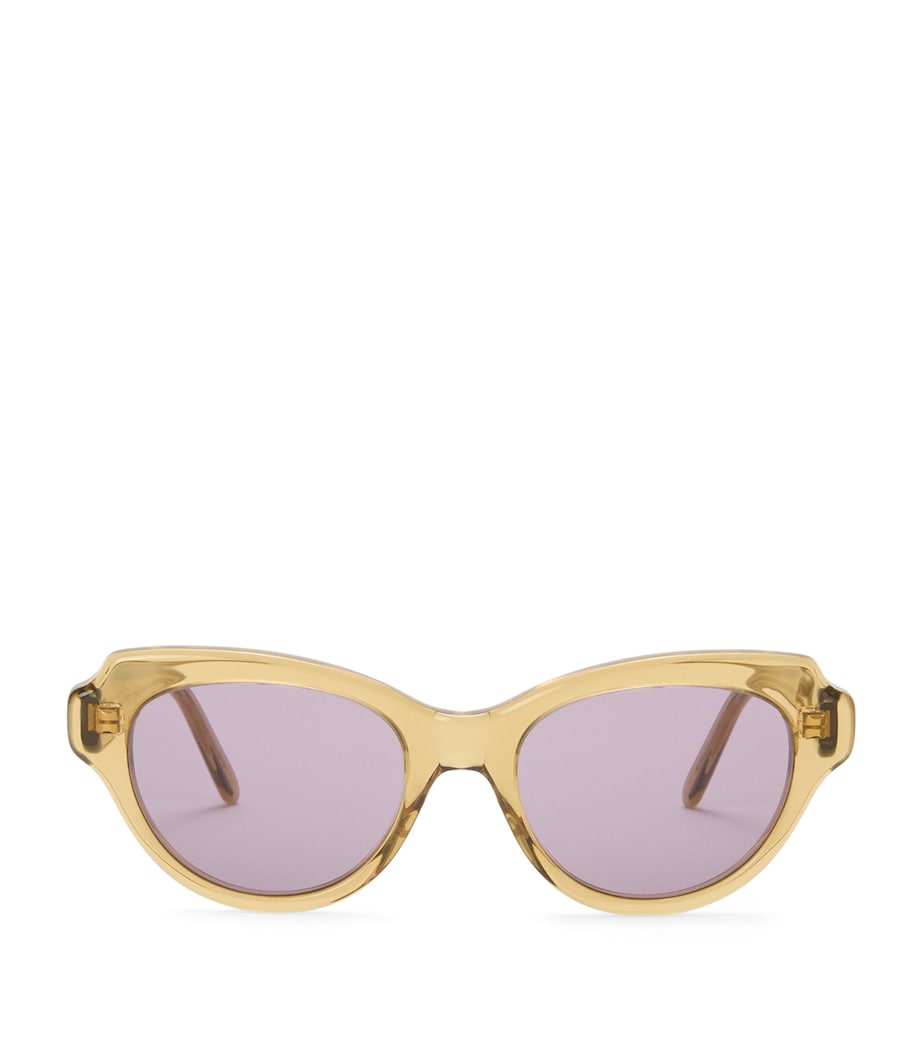Acetate Swan Slim Sunglasses TRANSPARENT OLIVE Image 1