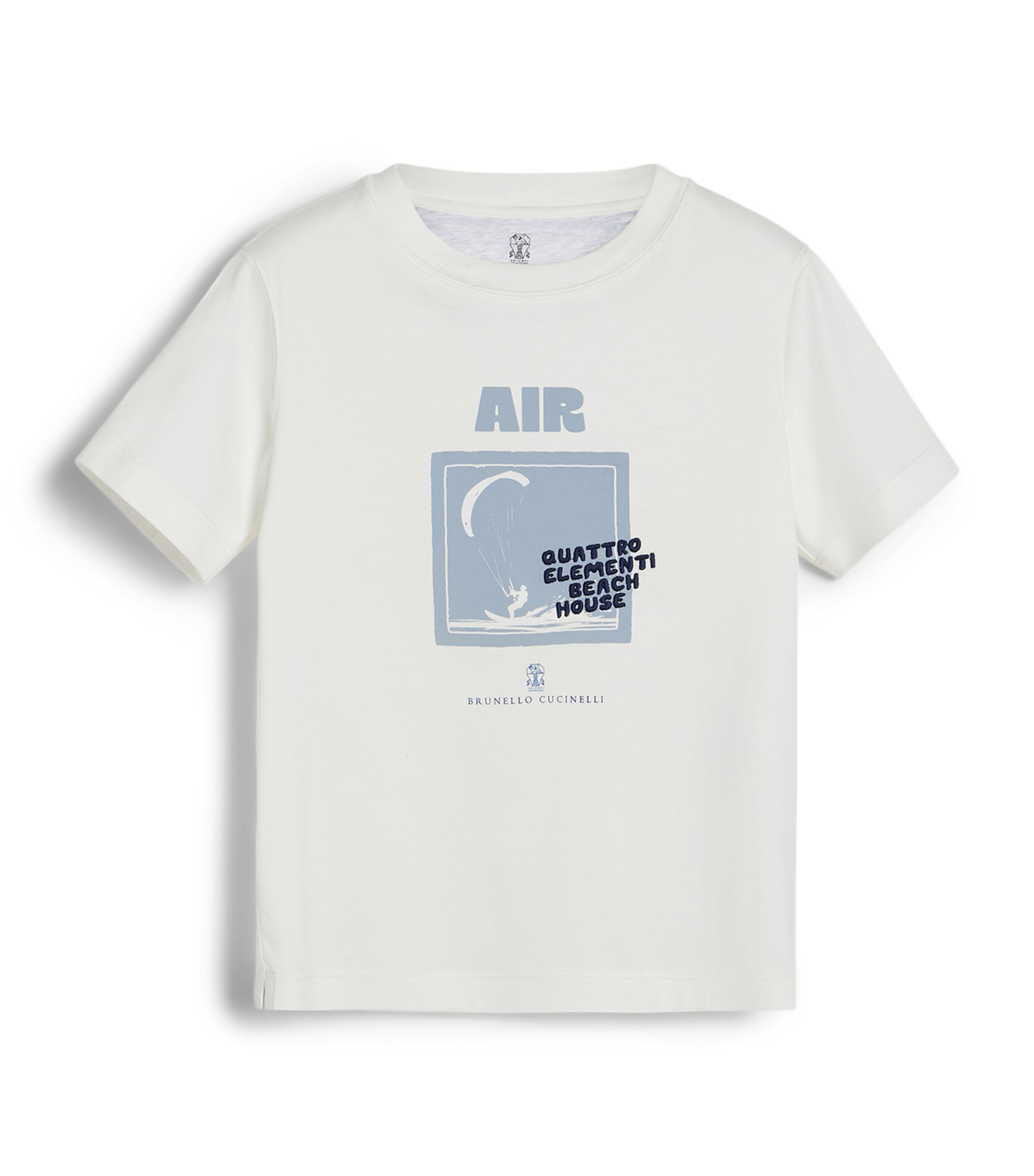 Brunello Cucinelli Kids Cotton Air Graphic T-Shirt (4-6 Years) Image 1