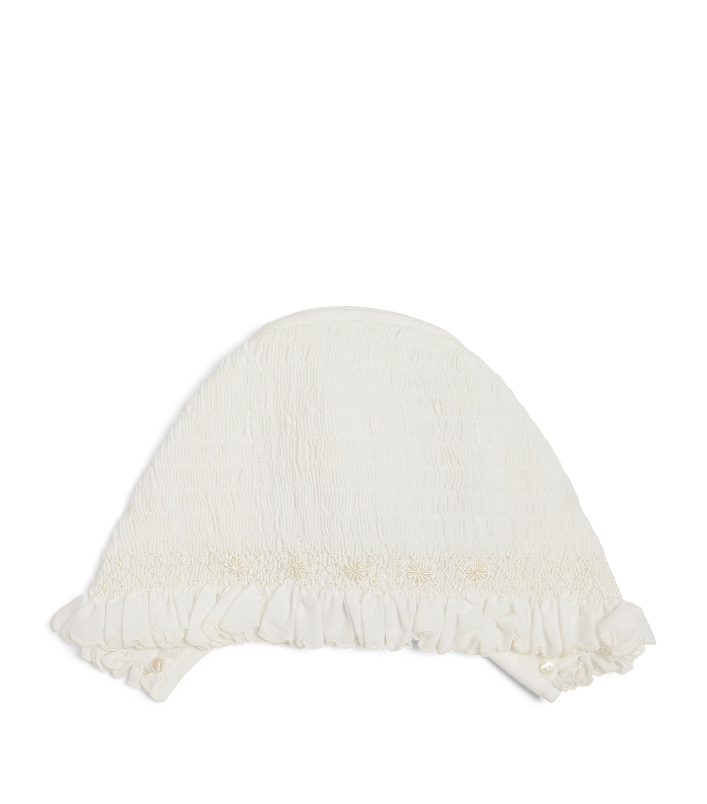 Sarah Louise Kids' Smocked Bonnet In Ivory