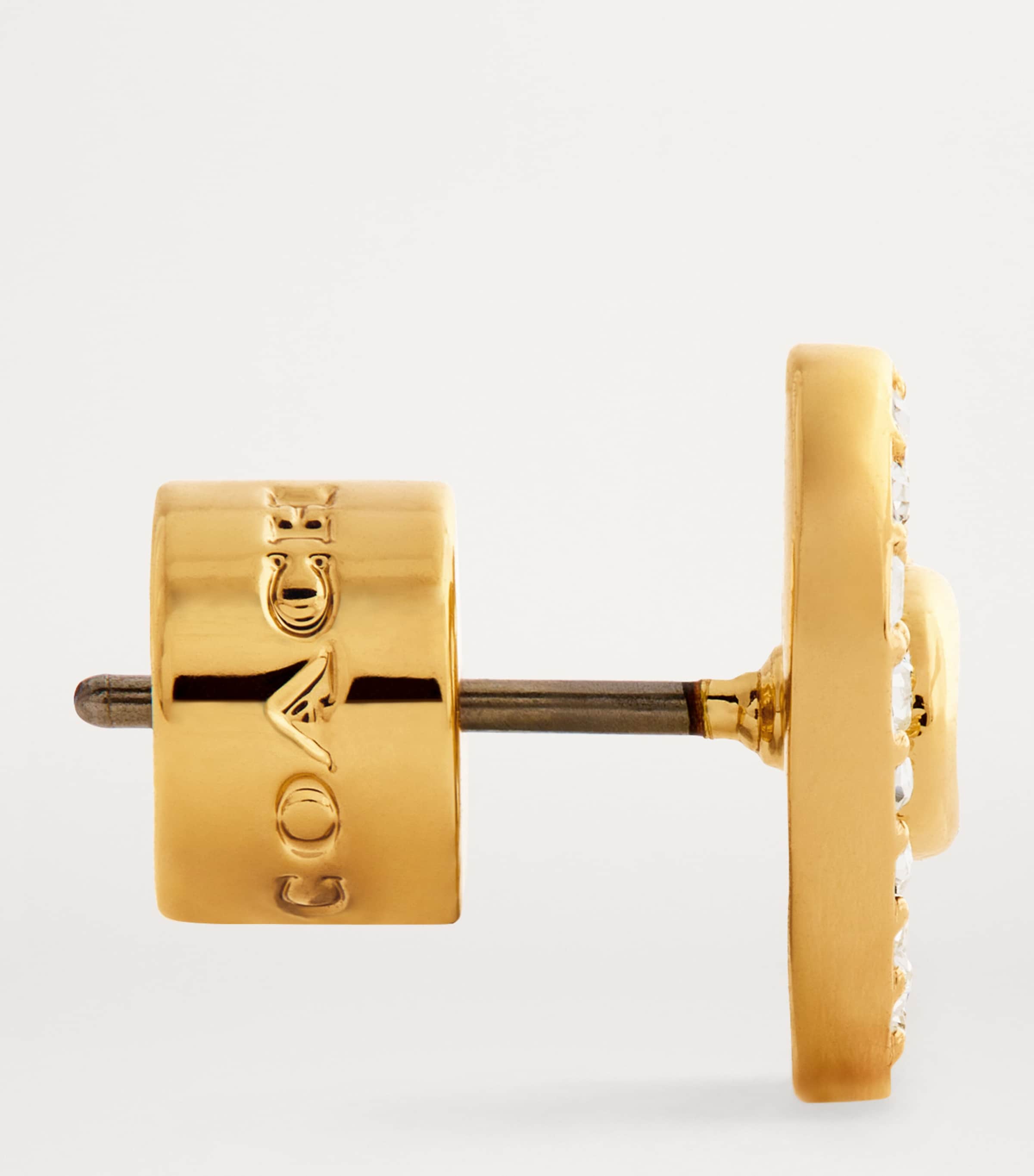 Pavé Crystal Heart Stud Earrings 110 CRYSTAL Image 4