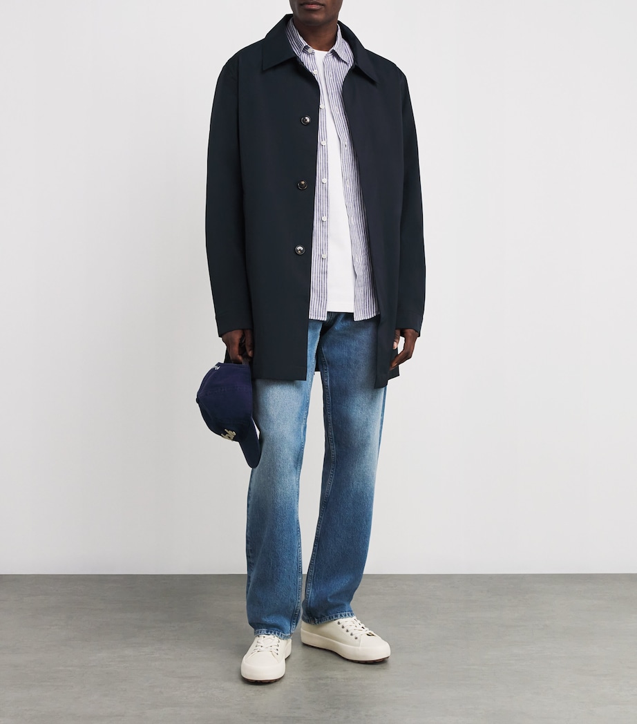 Linen Stripe Shirt STOA-WHT/NAV STRIPE Image 2