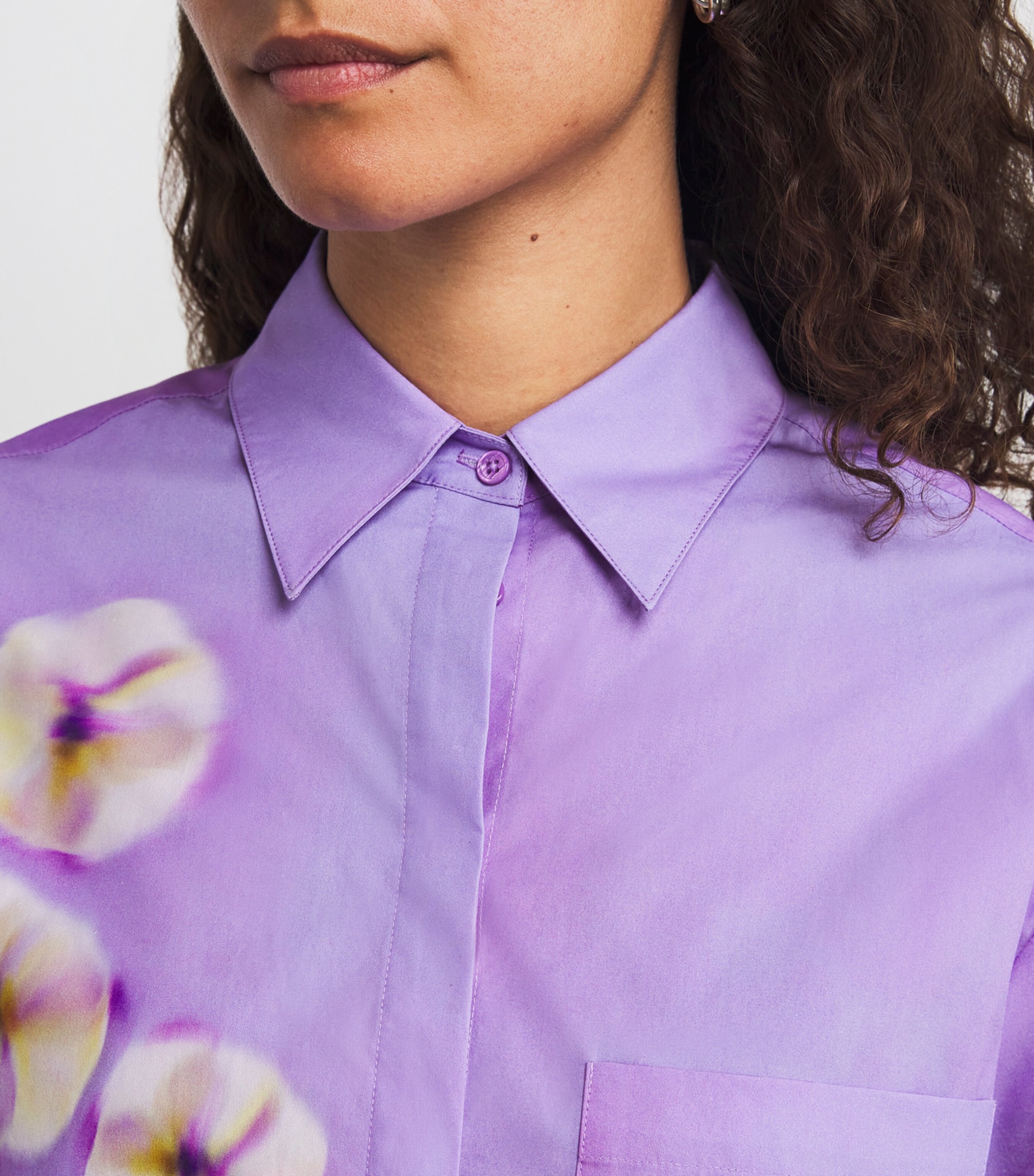 Cotton Floral Shirt CYCLAMEN Image 6