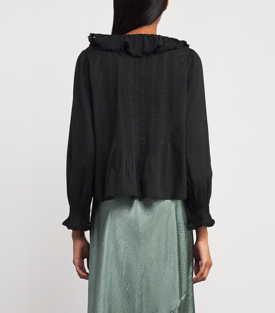 Ruffled Hardy Blouse BLACK Image 4