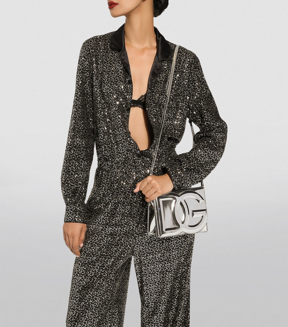 Sequinned Wide-Leg Trousers S8450-BICOLOUR Image 4