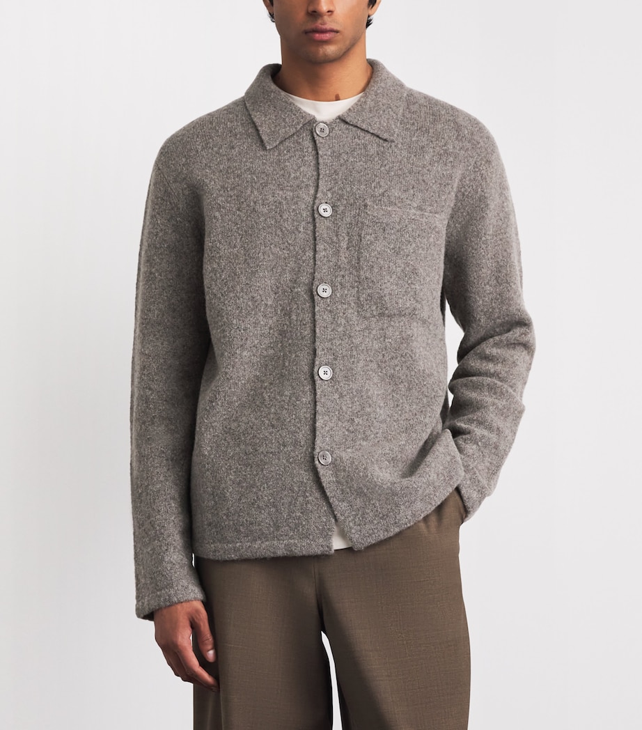 NN07 Mens Wool-Blend Jonas Cardigan Mable Husk Image 4