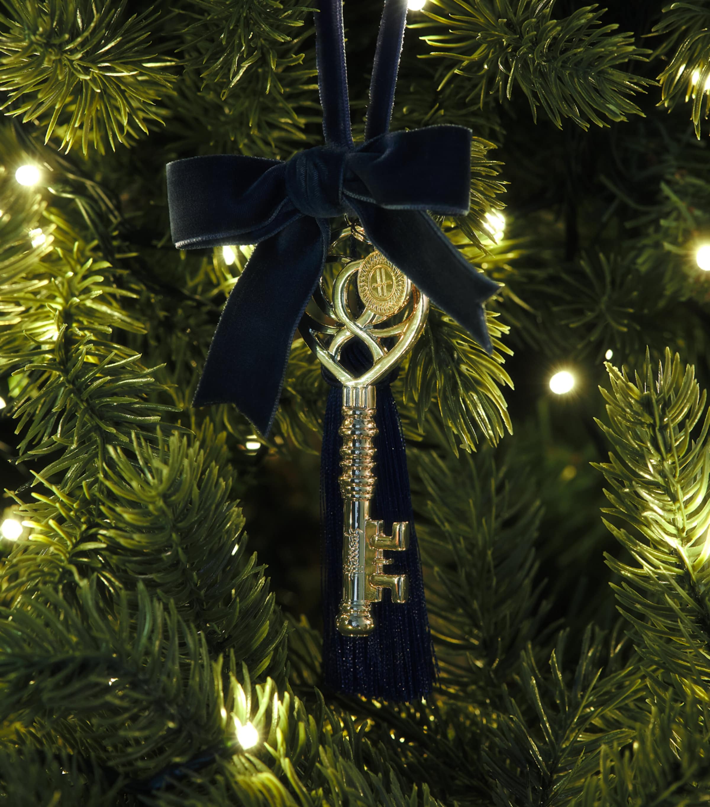 Harrods Velvet Tassel Tree Decoration Image 3