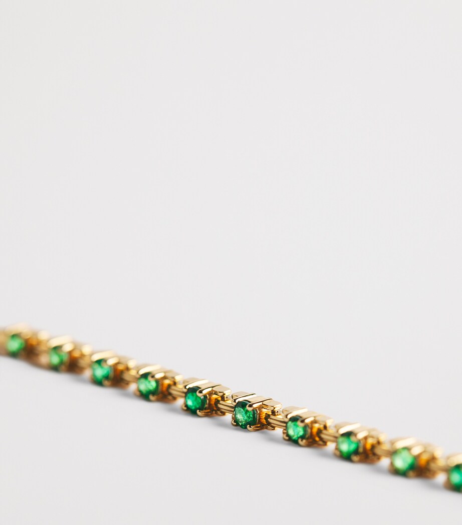 Large Yellow Gold and Emerald Pirouette Bracelet YELLOW GOLD Image 4