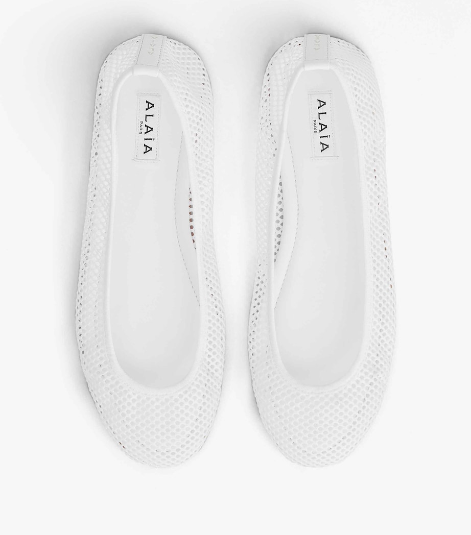 Mesh Slip-On Ballet Flats BLANC OPTIQUE Image 2