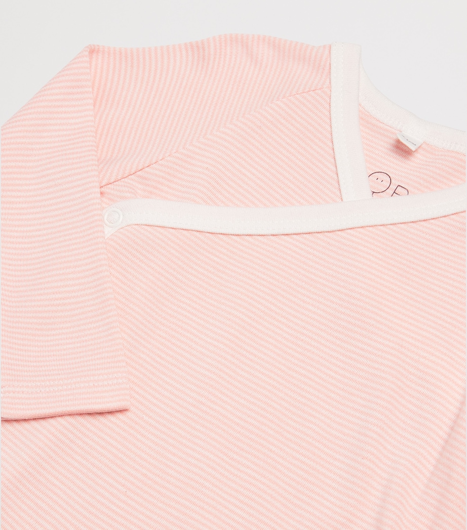 Bamboo-Blend Kimono Bodysuit (9-12 Months) BLUSH STRIPE Image 4