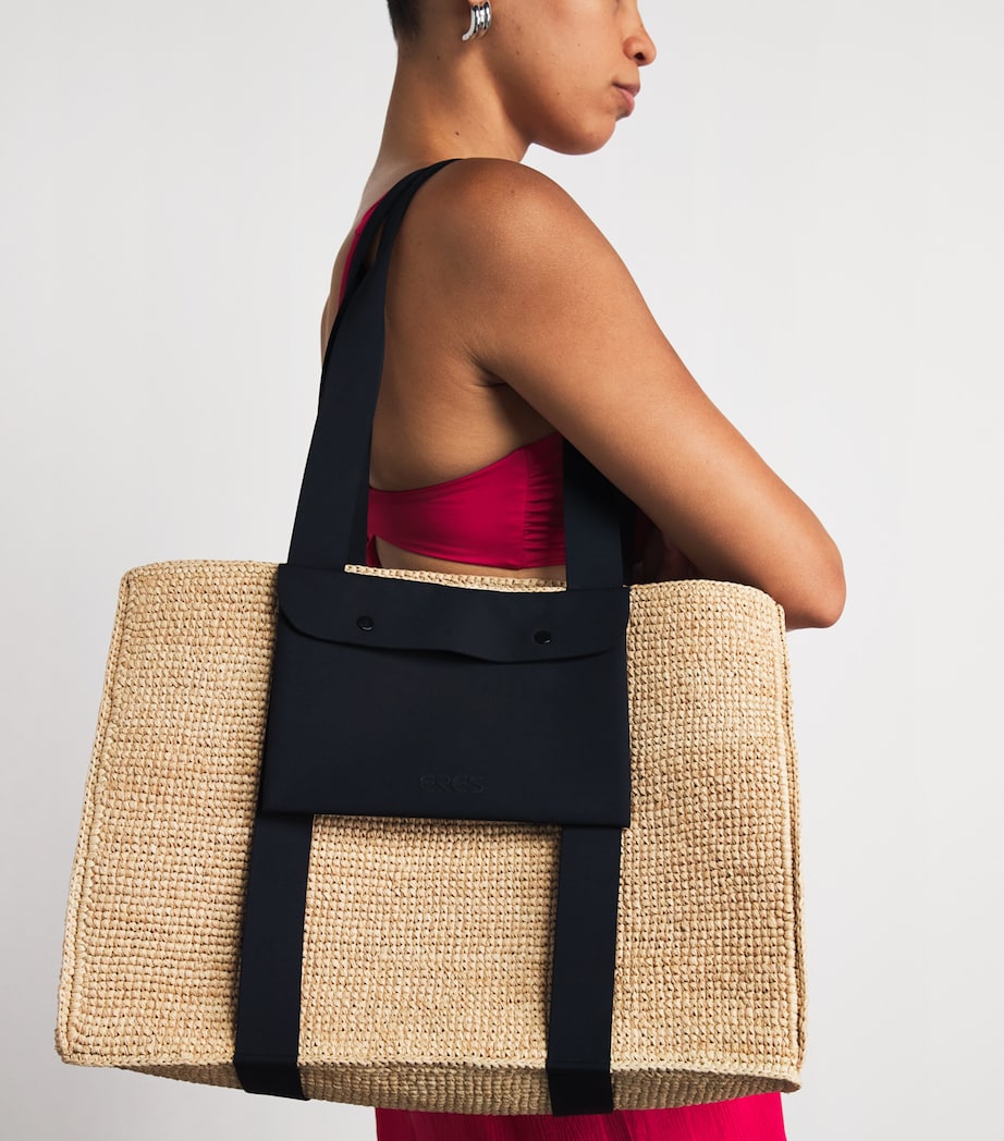 Eres Raffia Voyageur Tote Bag Naturel > Noir Image 2