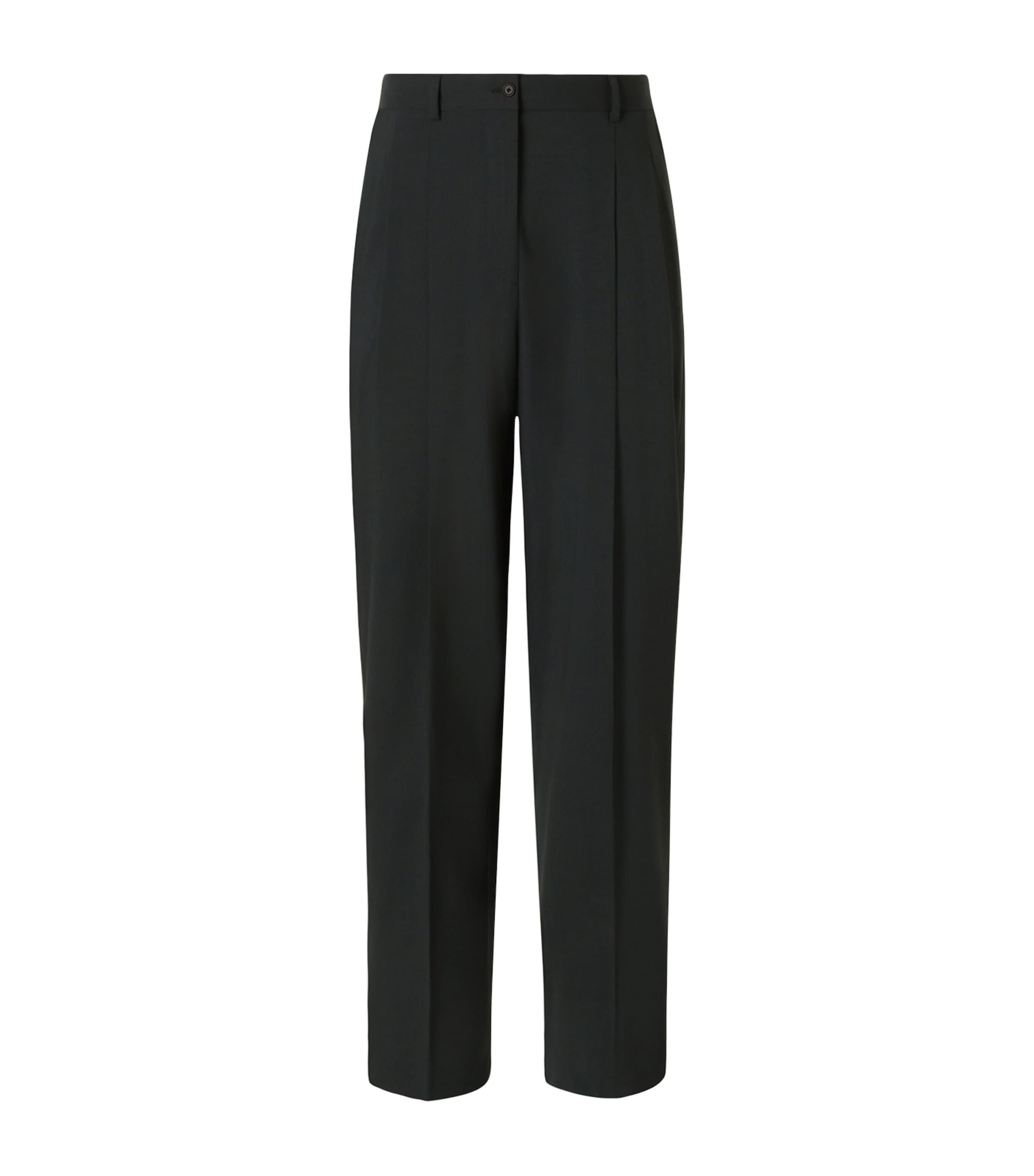 Dolce&Gabbana Mens Virgin Wool Straight Trousers Dark Green G Image 1