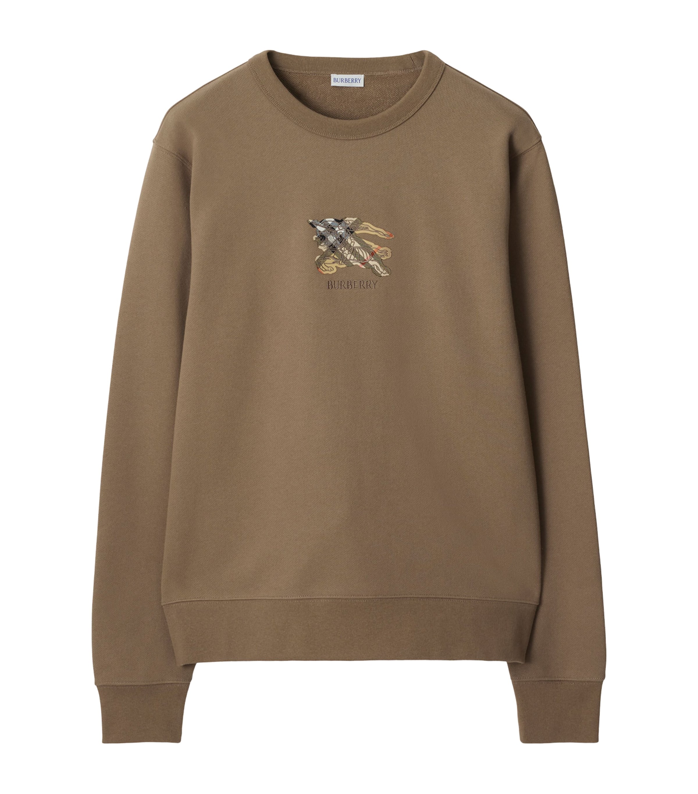 Cotton EKD Check Slim Sweatshirt CLAY BROWN Image 1