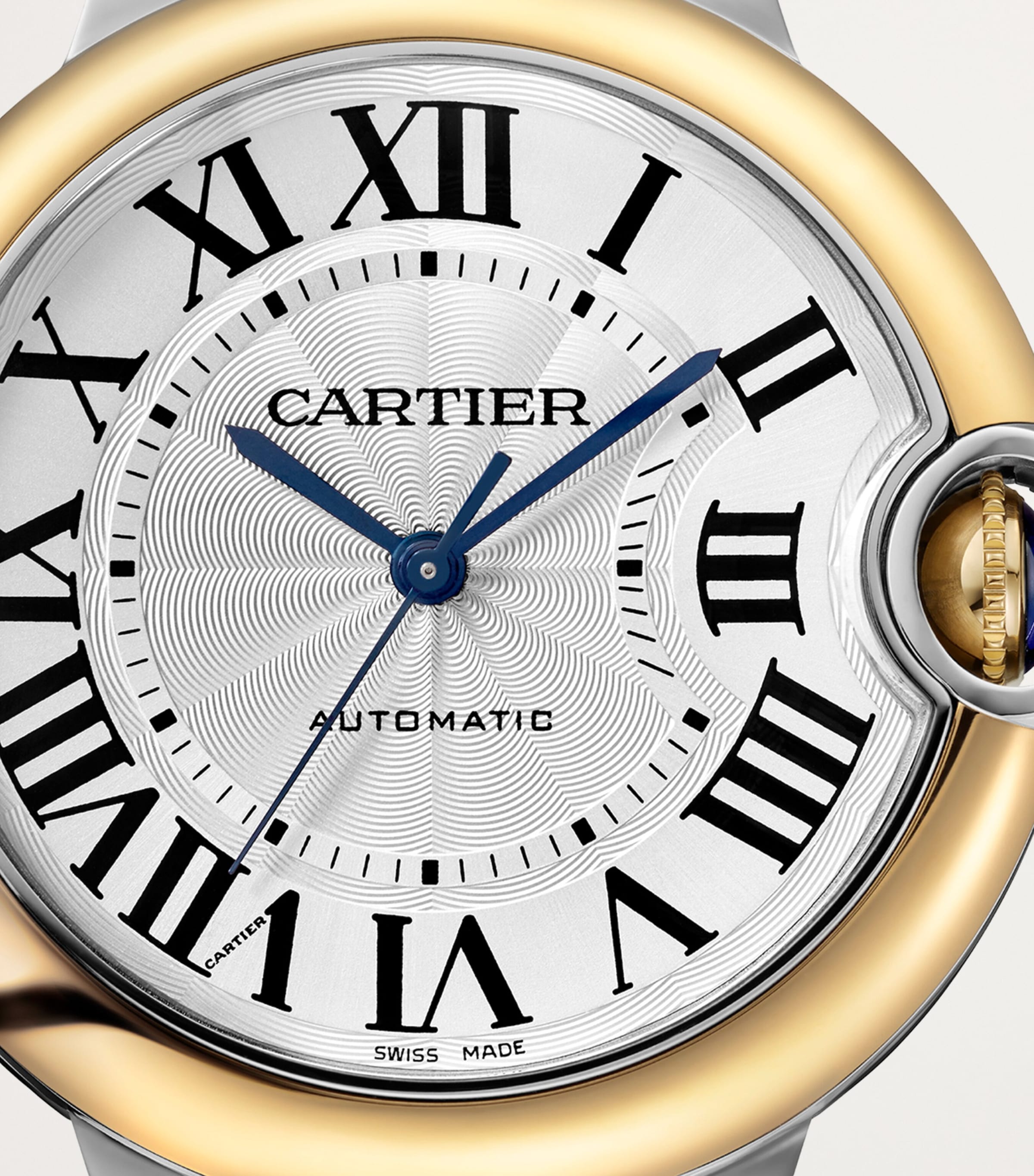 Cartier Yellow Gold and Stainless Steel Ballon Bleu de Cartier Watch 36mm Silver Image 3