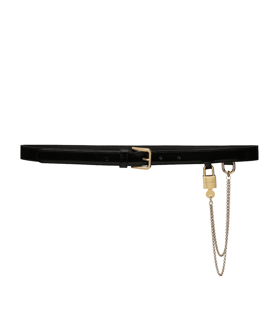 Leather Chain Belt 80999-BLACK Image 1