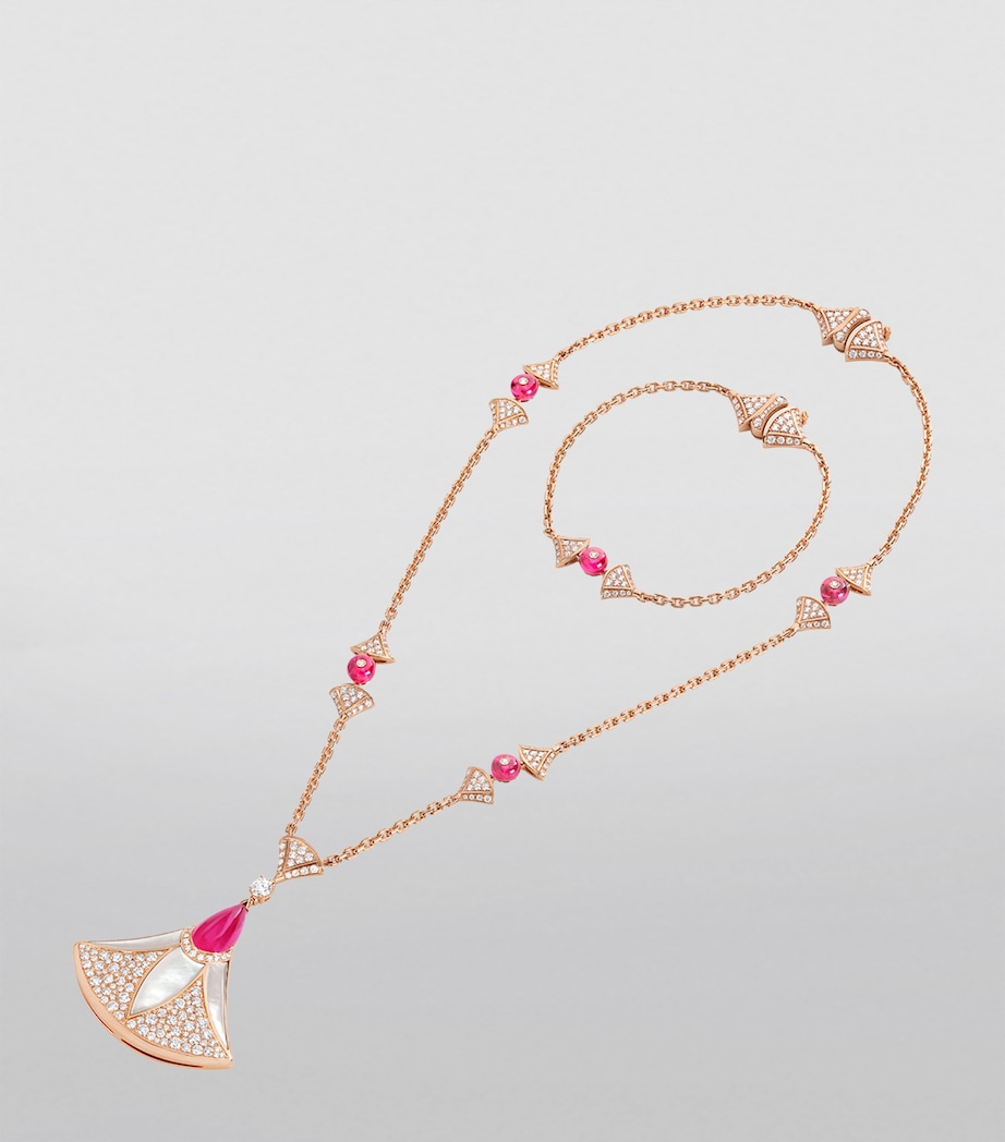 Bvlgari Rose Gold, Diamond and Rubellite Divas' Dream Necklace Rose Gold Image 2