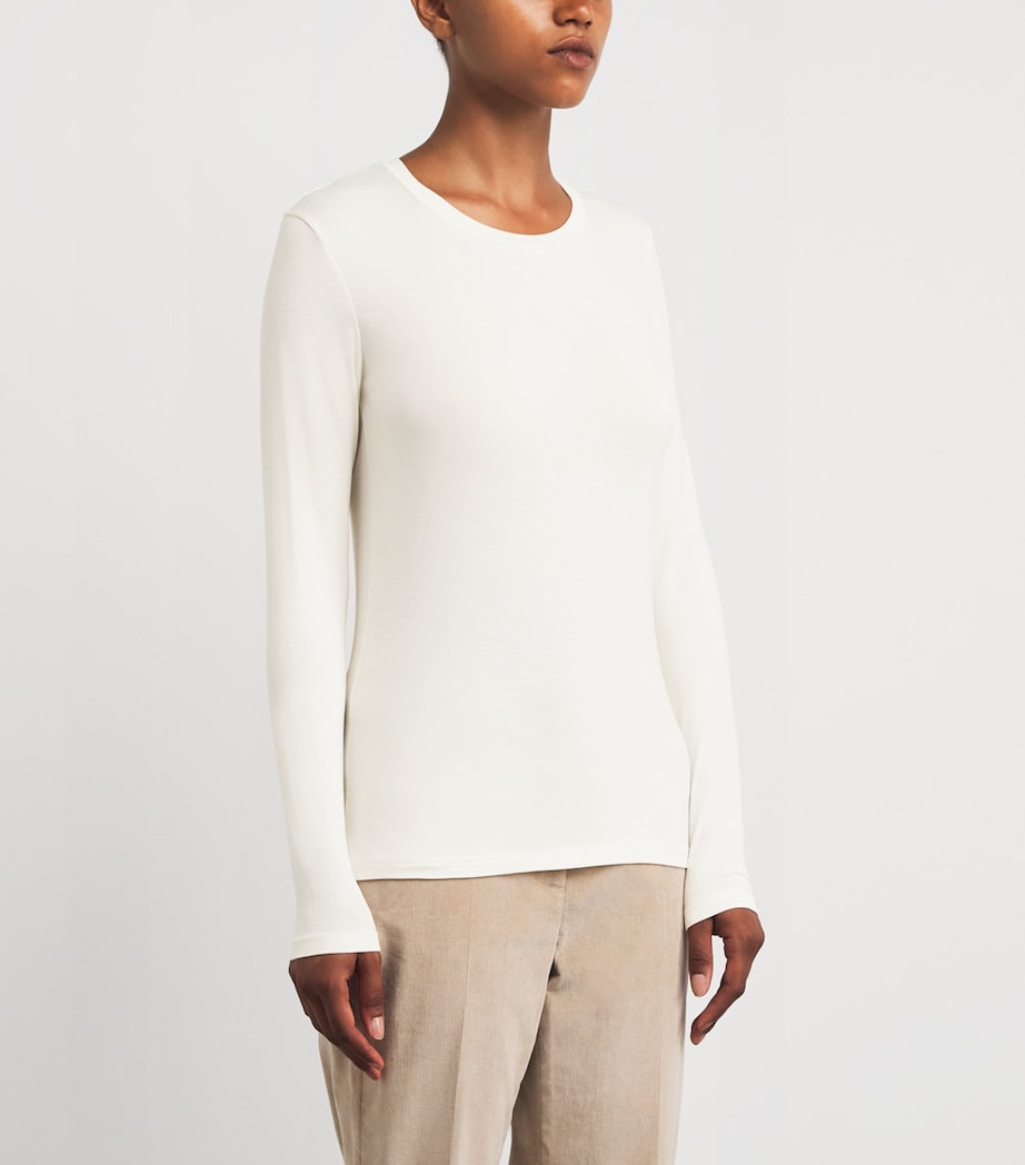 Crew-Neck Long-Sleeve Top ECRU Image 3