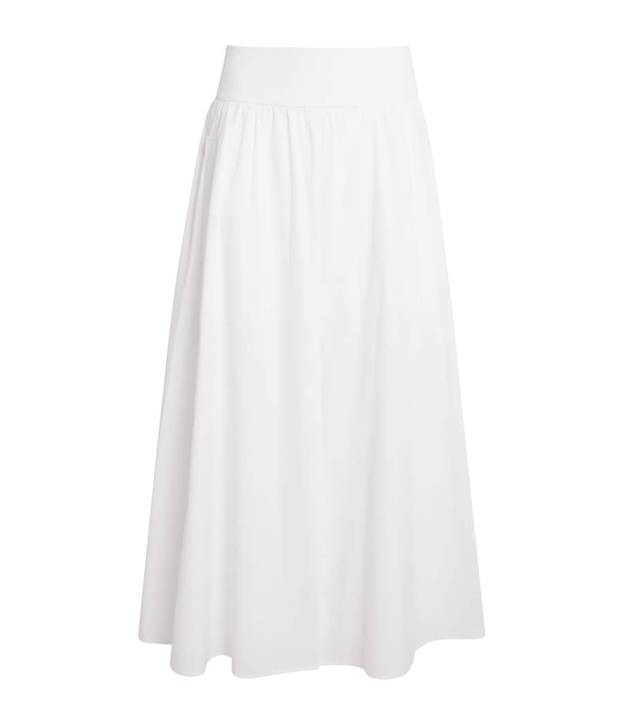 Theory Womens Poplin Midi Skirt White Image 1