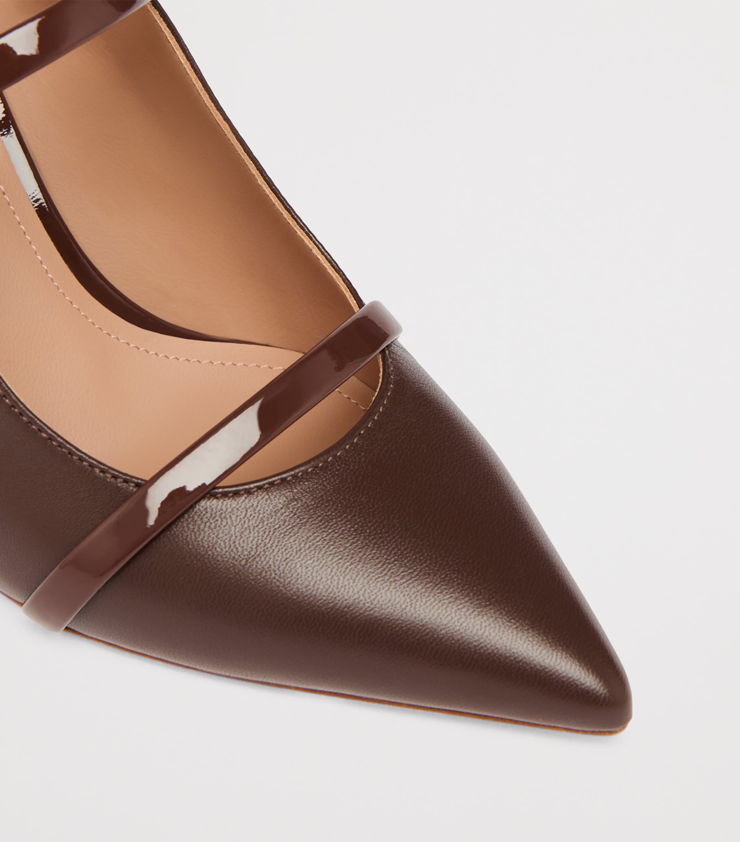 Leather Maureen Heeled Mules 70 TOBACCO Image 5