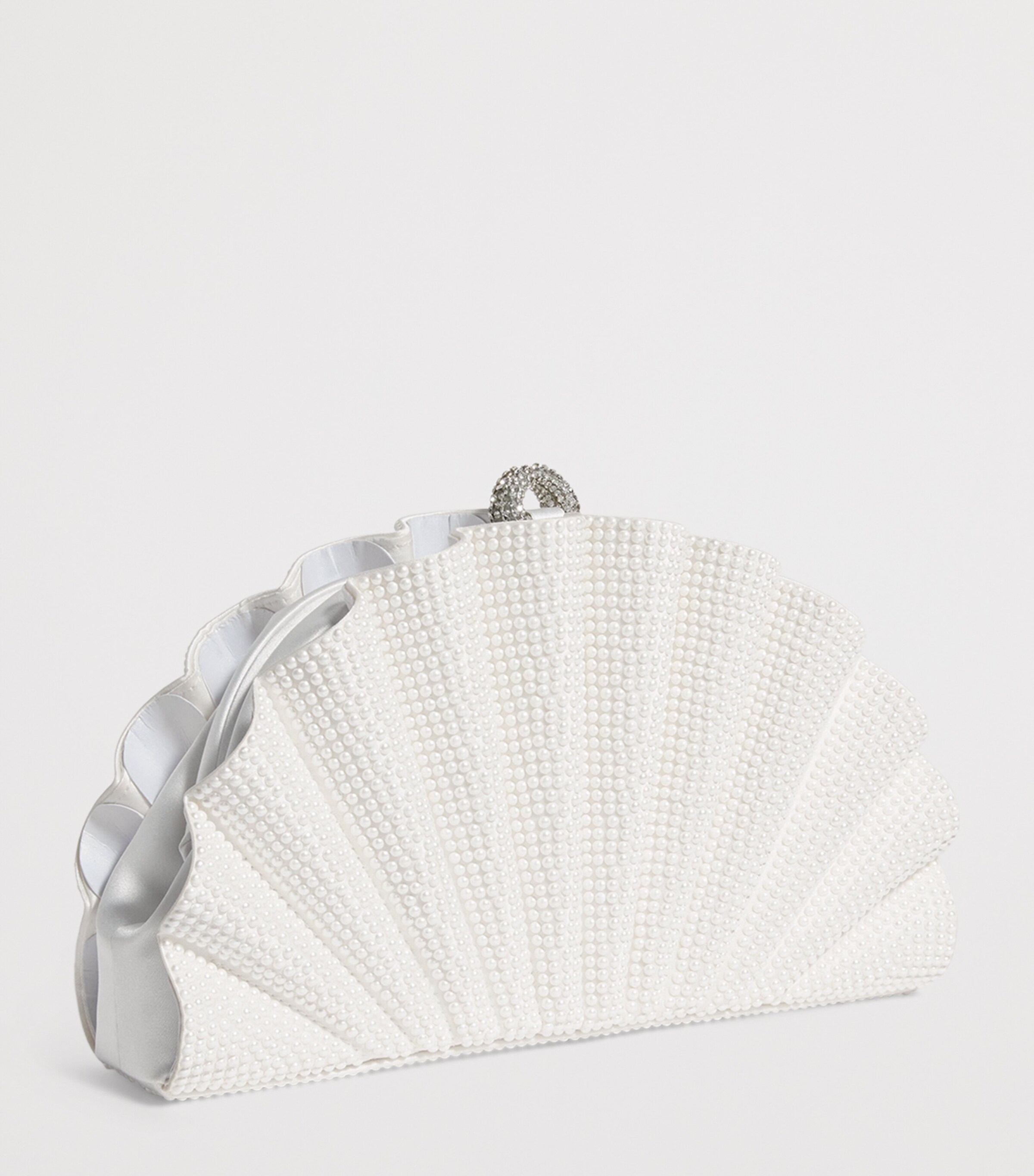 Satin Pearlised Origami Fan Clutch Bag SPEAR Image 3
