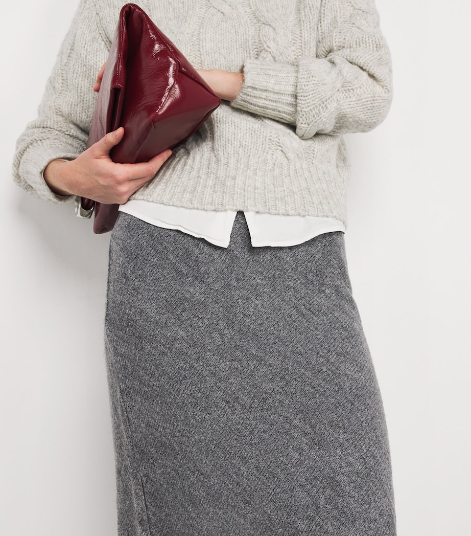 Jersey Midi Skirt MEDIUM GREY Image 6