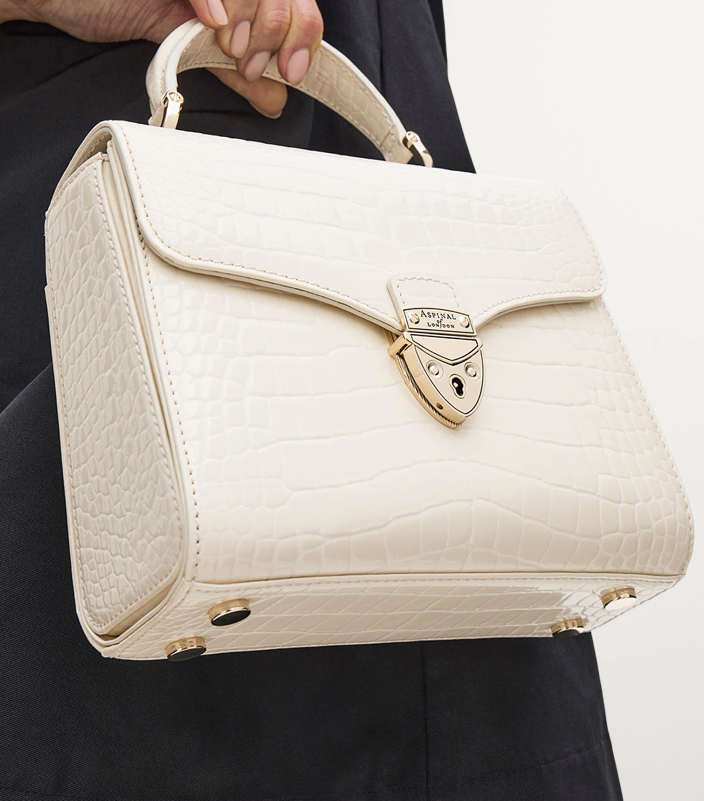 Midi Mayfair Top-Handle Bag IVORY Image 7