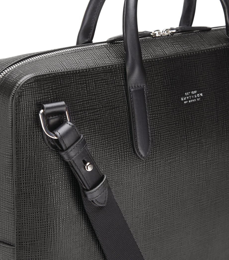 Leather Briefcase BLACK Image 4