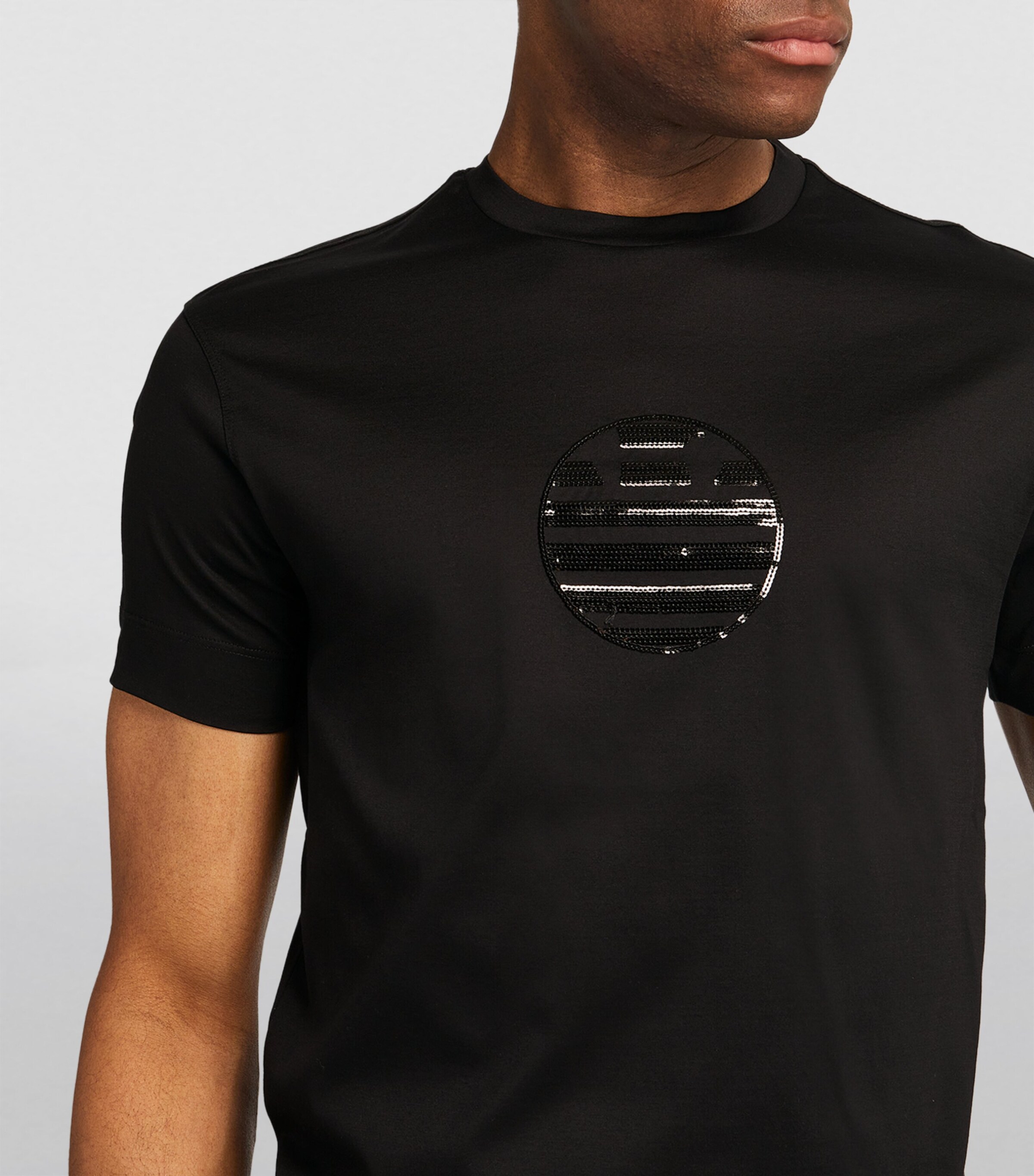 Emporio Armani Sequin-Embellished T-Shirt | Harrods UK