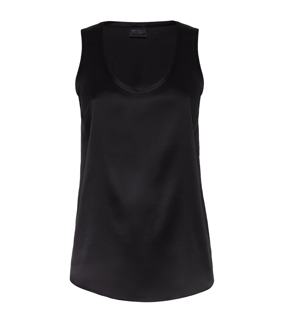 Stretch-Silk Satin Reversible Tank Top C101 Image 1