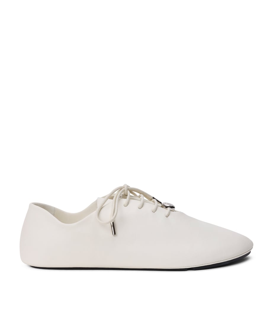 LOEWE Leather Pebble Soft Sneakers White Image 1