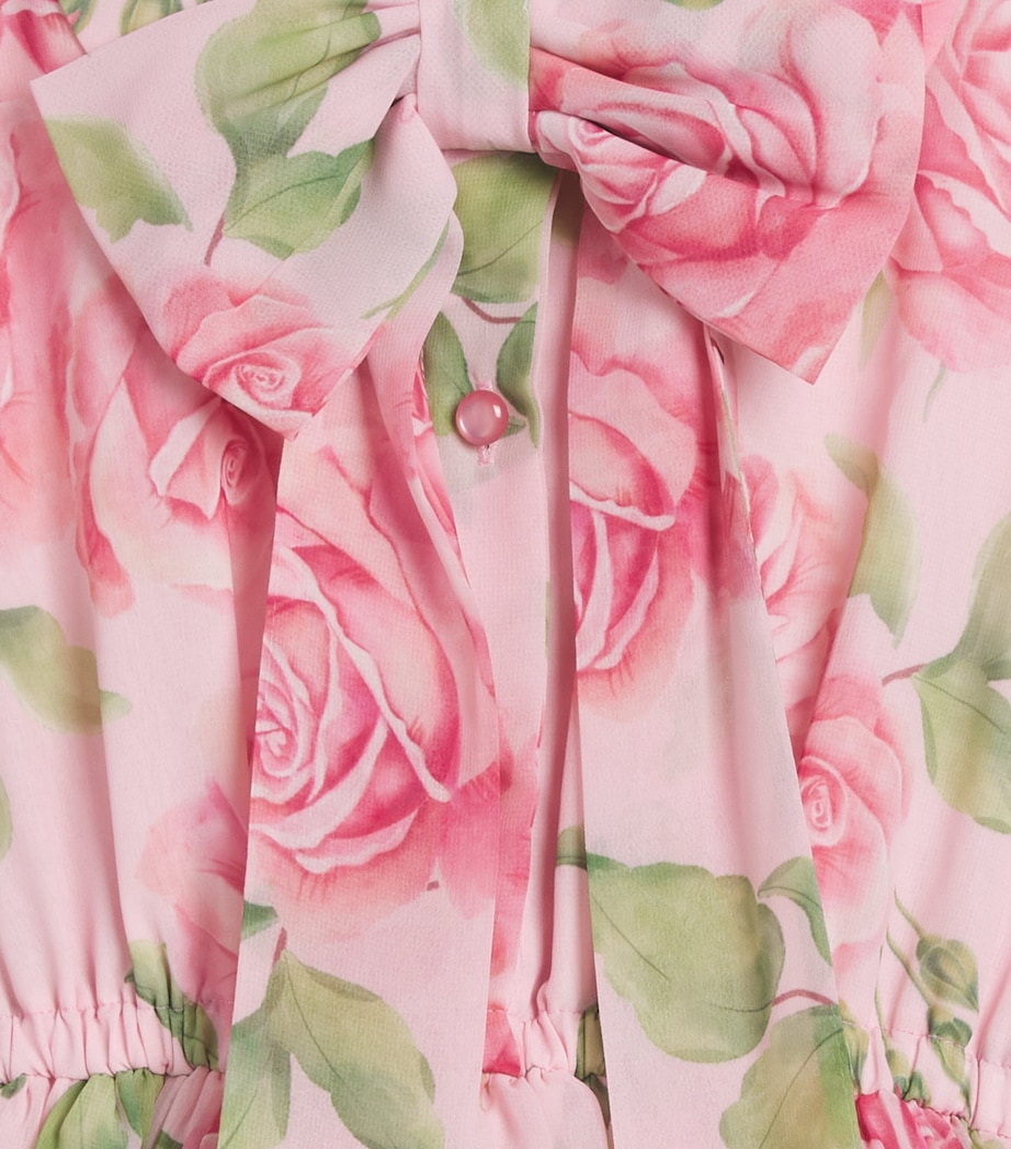 Mama Luma Floral Ruffled Dress (3-12 Years) Pink Image 2
