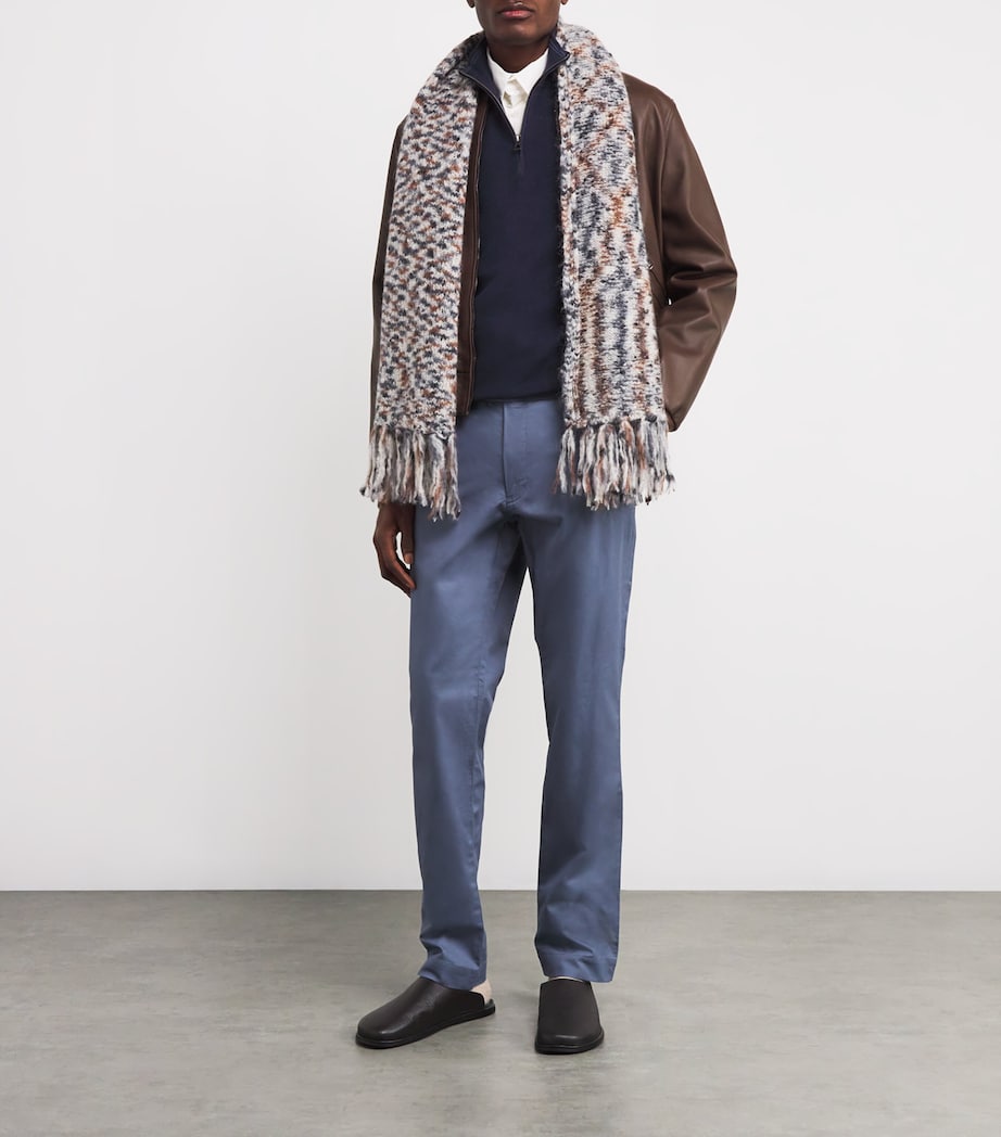 Cotton Quarter-Zip Sweatshirt NAVY Image 2