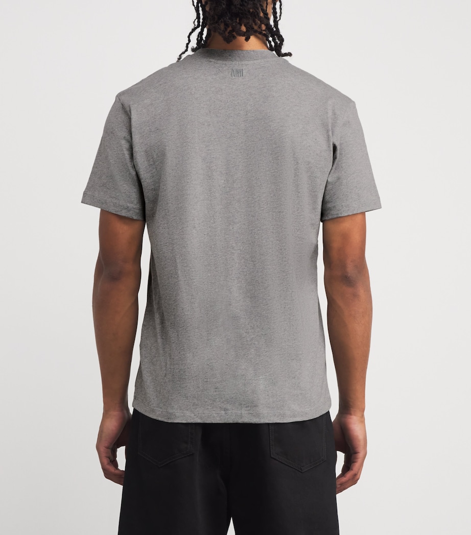 Cotton Logo T-Shirt 0951 HTHER ASH GRY Image 4