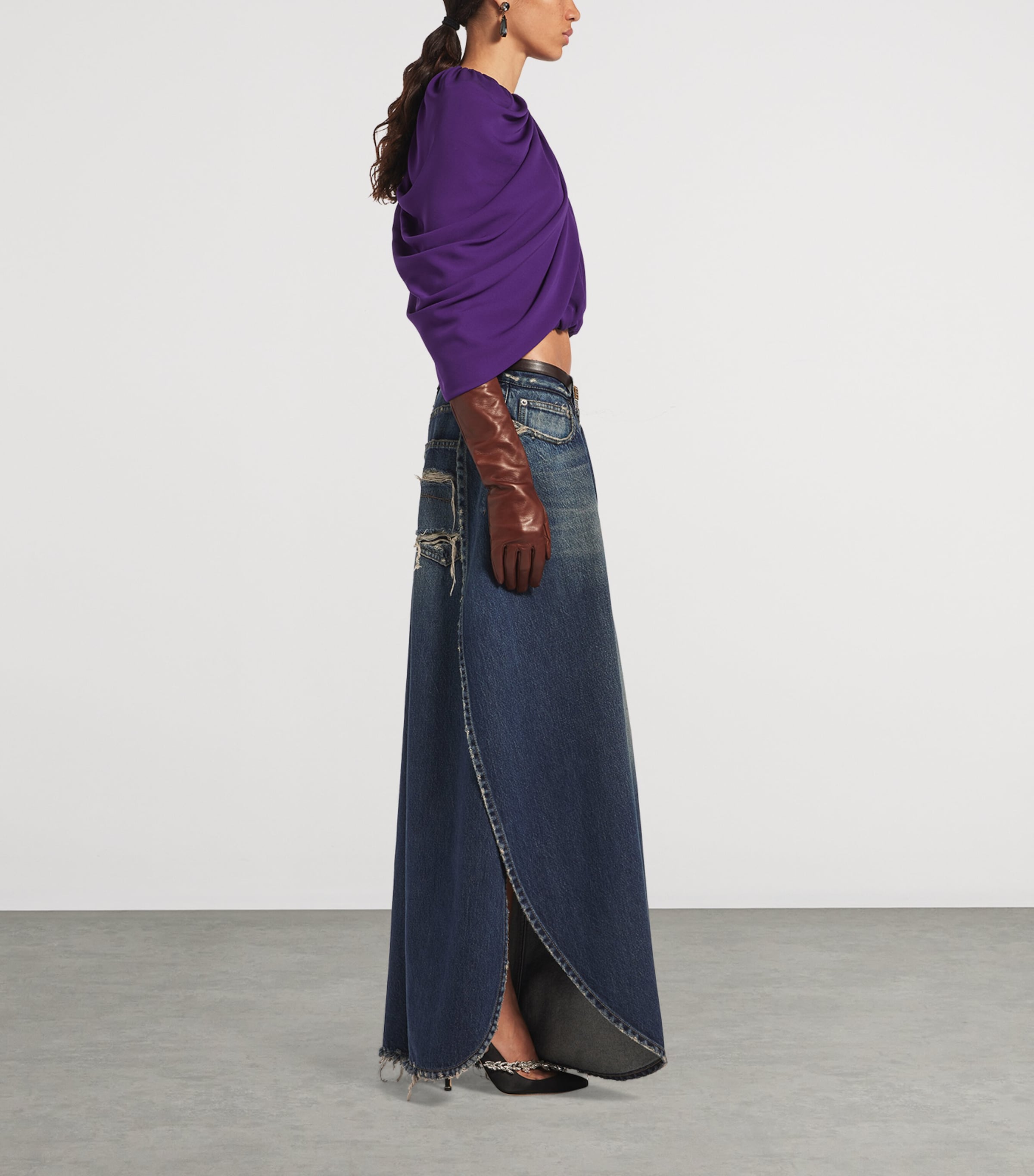Balenciaga Womens Oversized Distressed Jeans Image 4