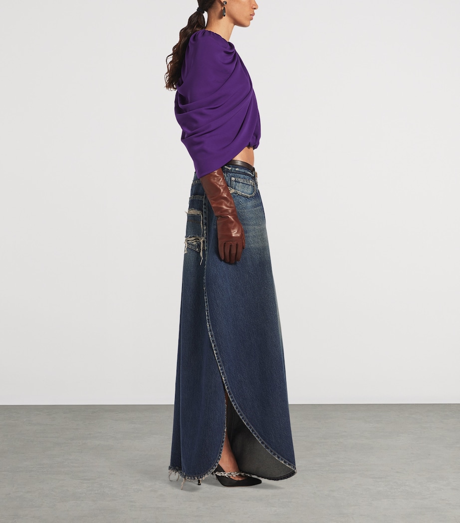 Balenciaga Womens Oversized Distressed Jeans Image 4