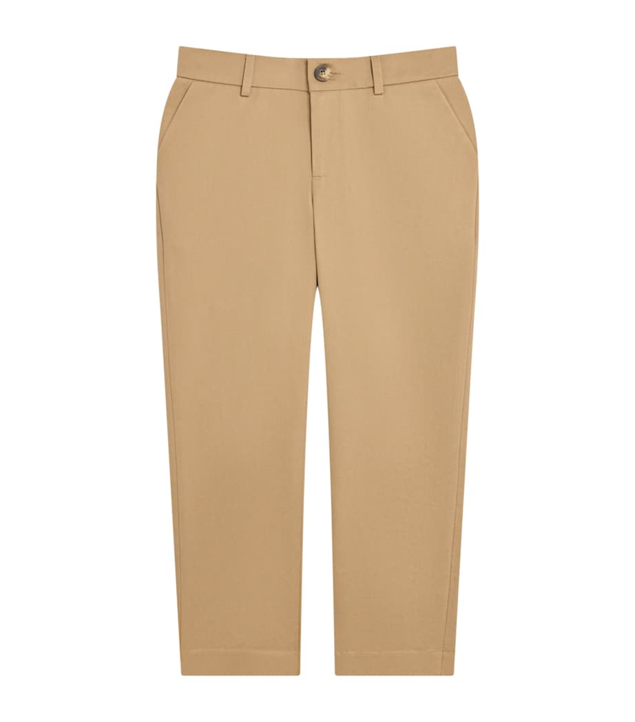 Organic Cotton Trousers (6-14 Years) 1K020-BEIGE Image 1