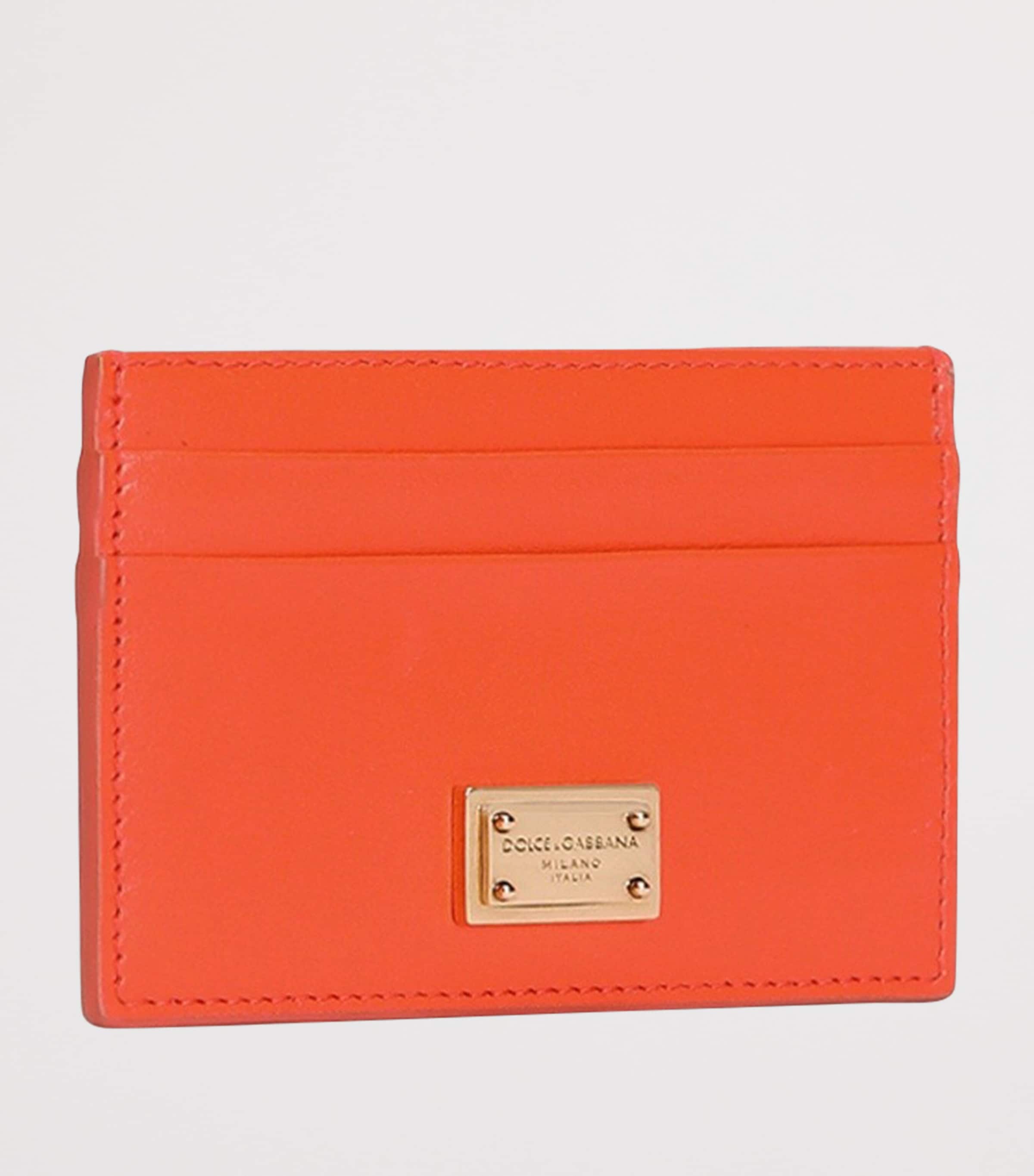 Dolce&Gabbana Leather Card Holder Orange Image 2