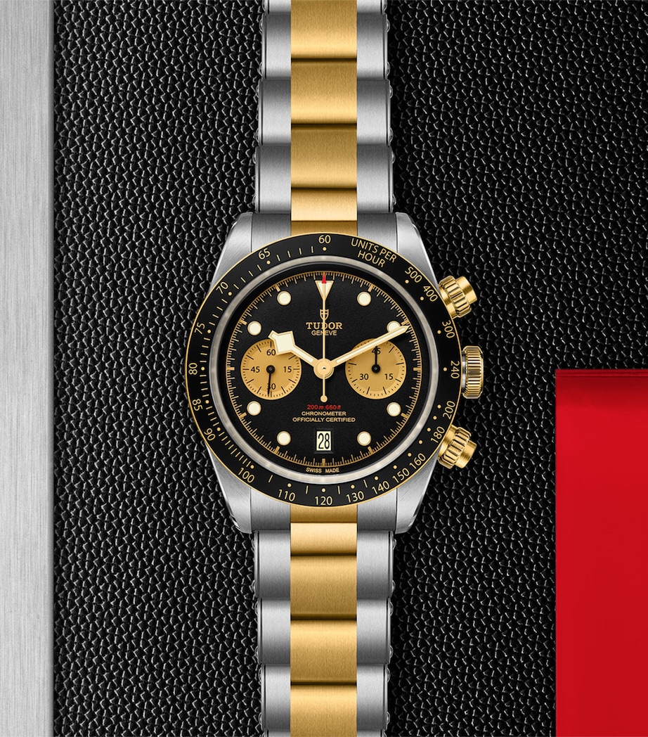 Black Bay Chrono Stainless Steel and Yellow Gold Watch 41mm BLACK Image 3