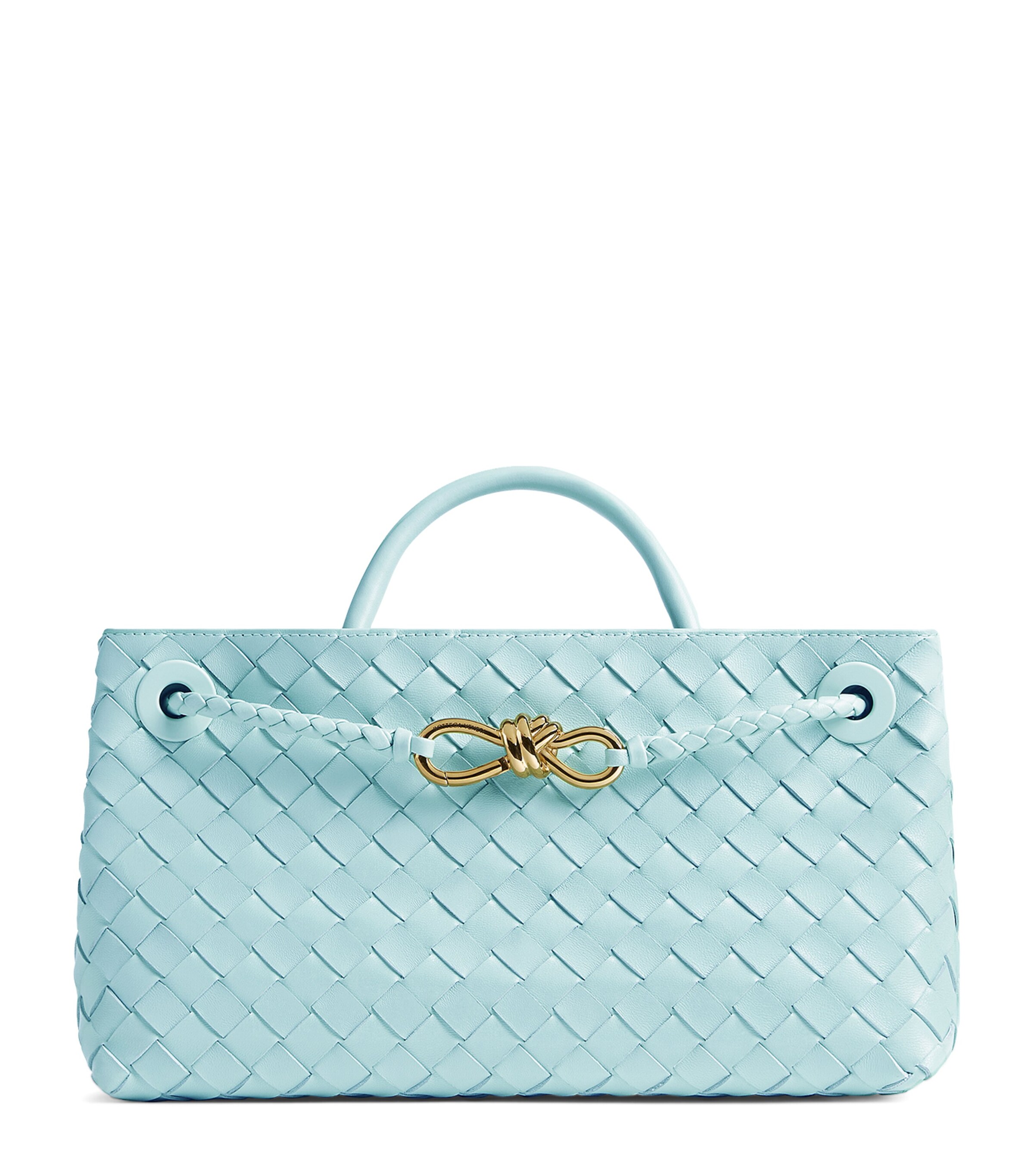 Bottega Veneta Small Leather East-West Andiamo Top-Handle Bag Image 1