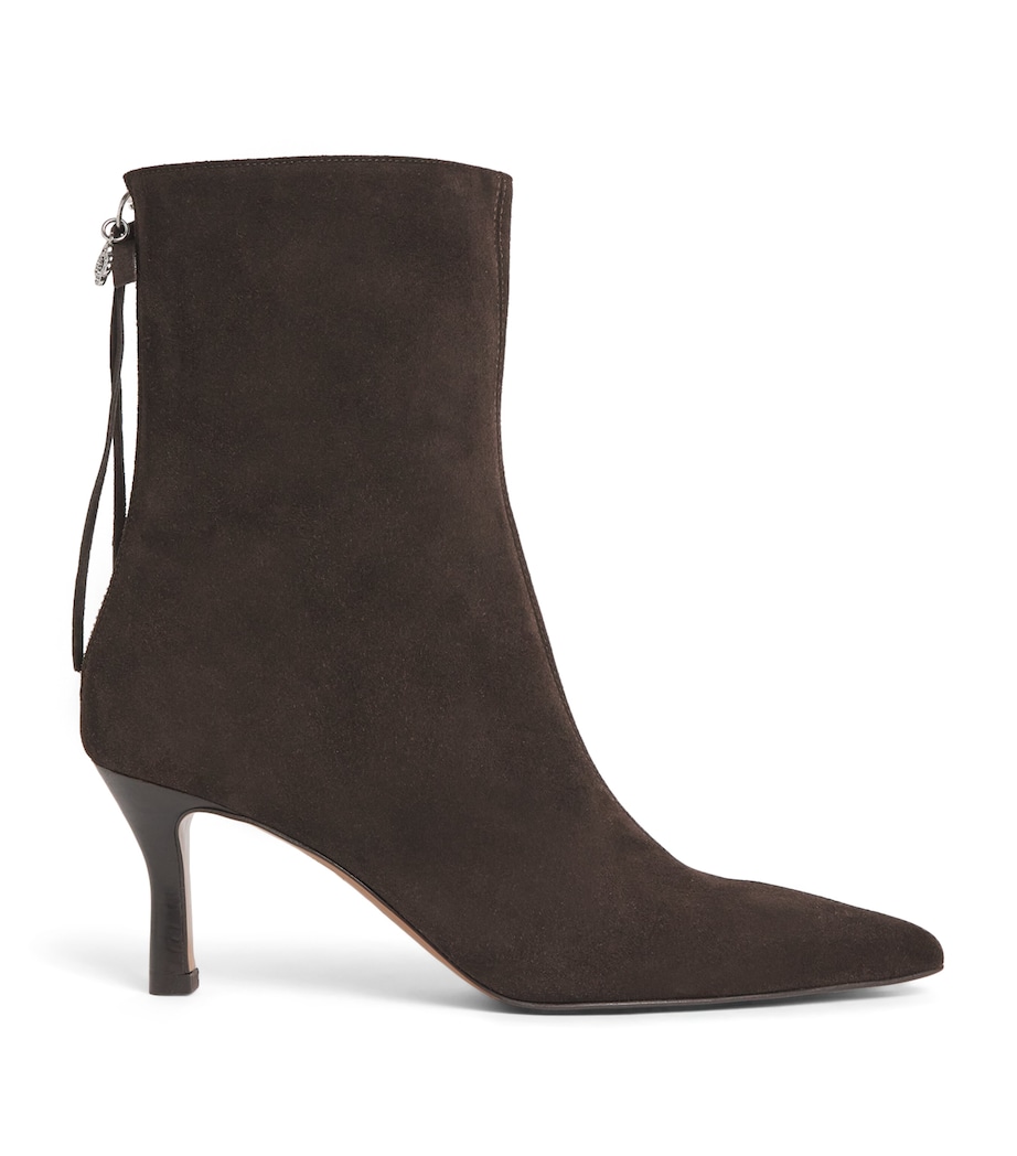 Suede Ankle Boots 75 DARK BROWN Image 1