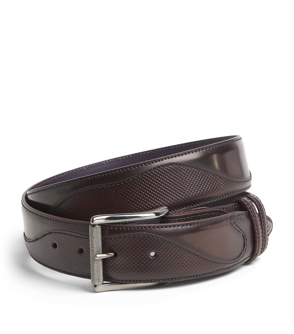 Elliot Rhodes Leather Belafonte Belt Wine