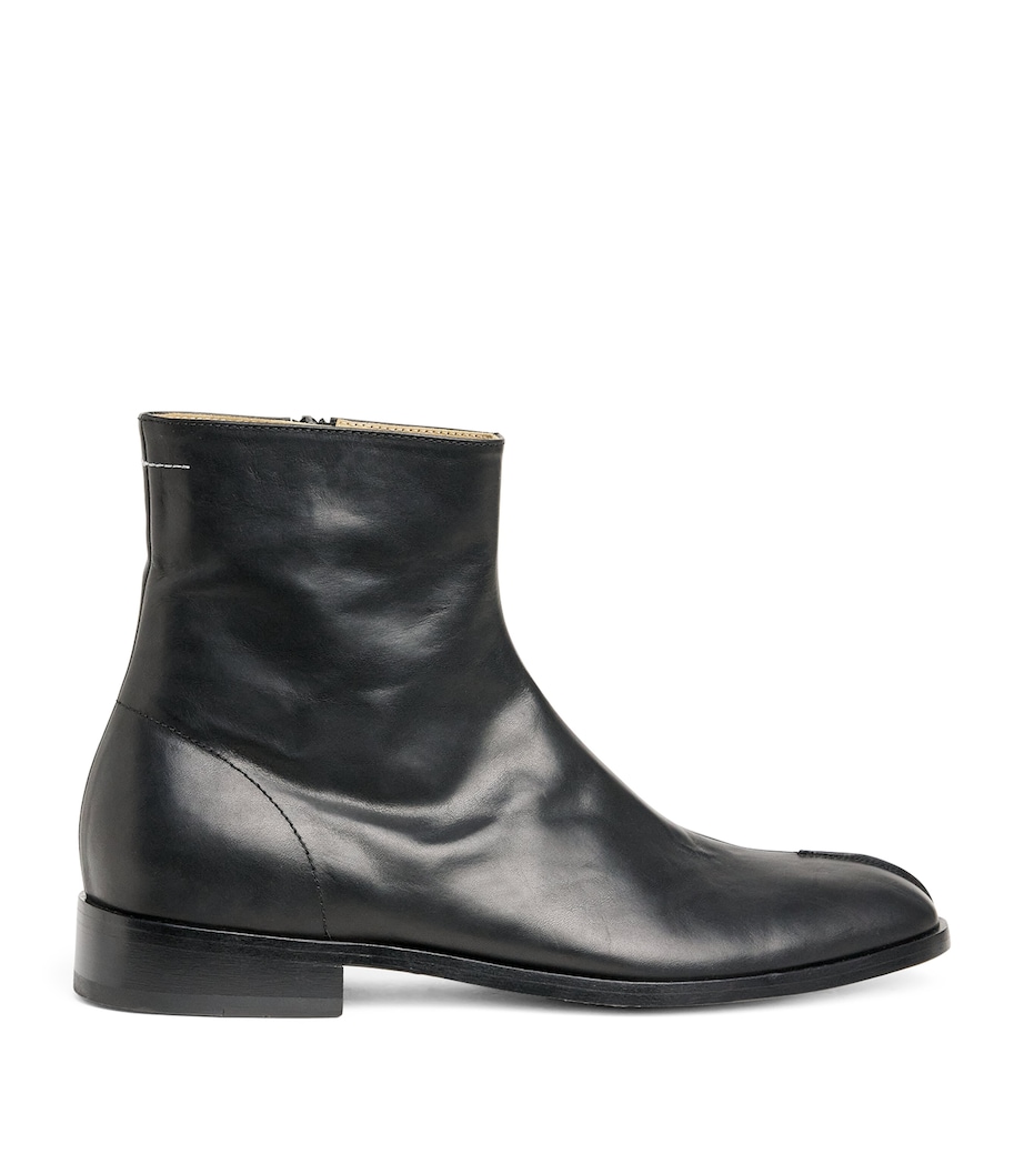 Leather Ankle Boots T8013 - BLACK Image 1