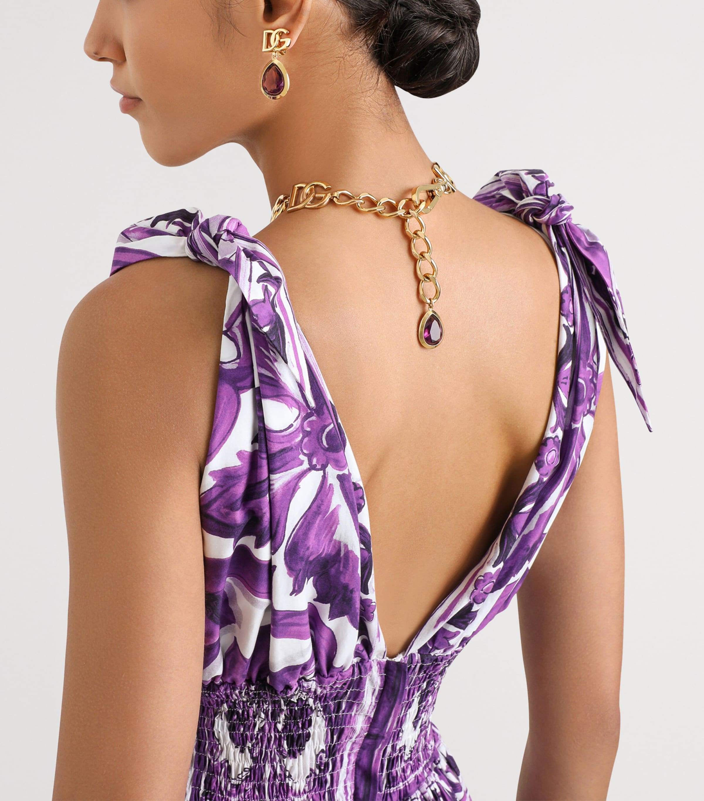 Printed Maxi Dress MIX MAIOLICA VIOLA Image 5