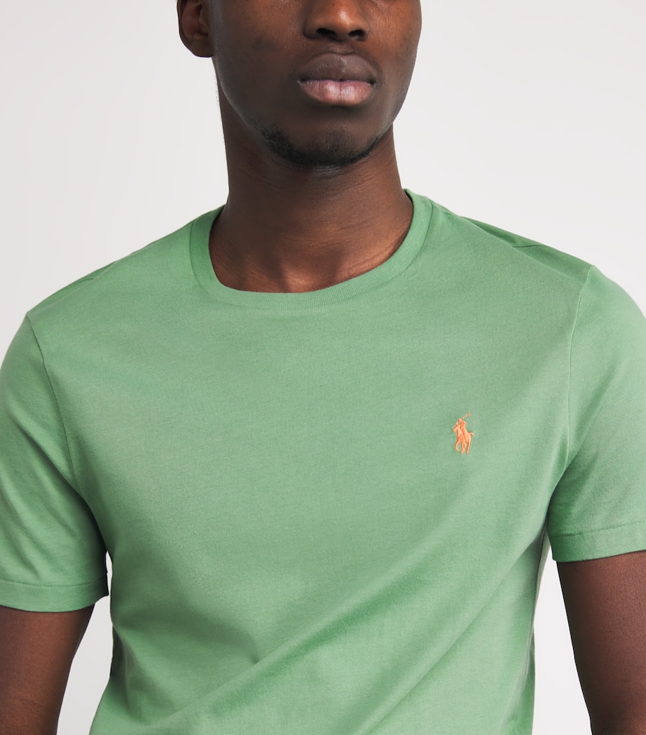Cotton Polo Pony T-Shirt GREEN Image 6