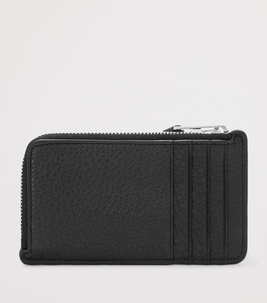Grained Leather Puzzle Edge Card Holder BLACK Image 3
