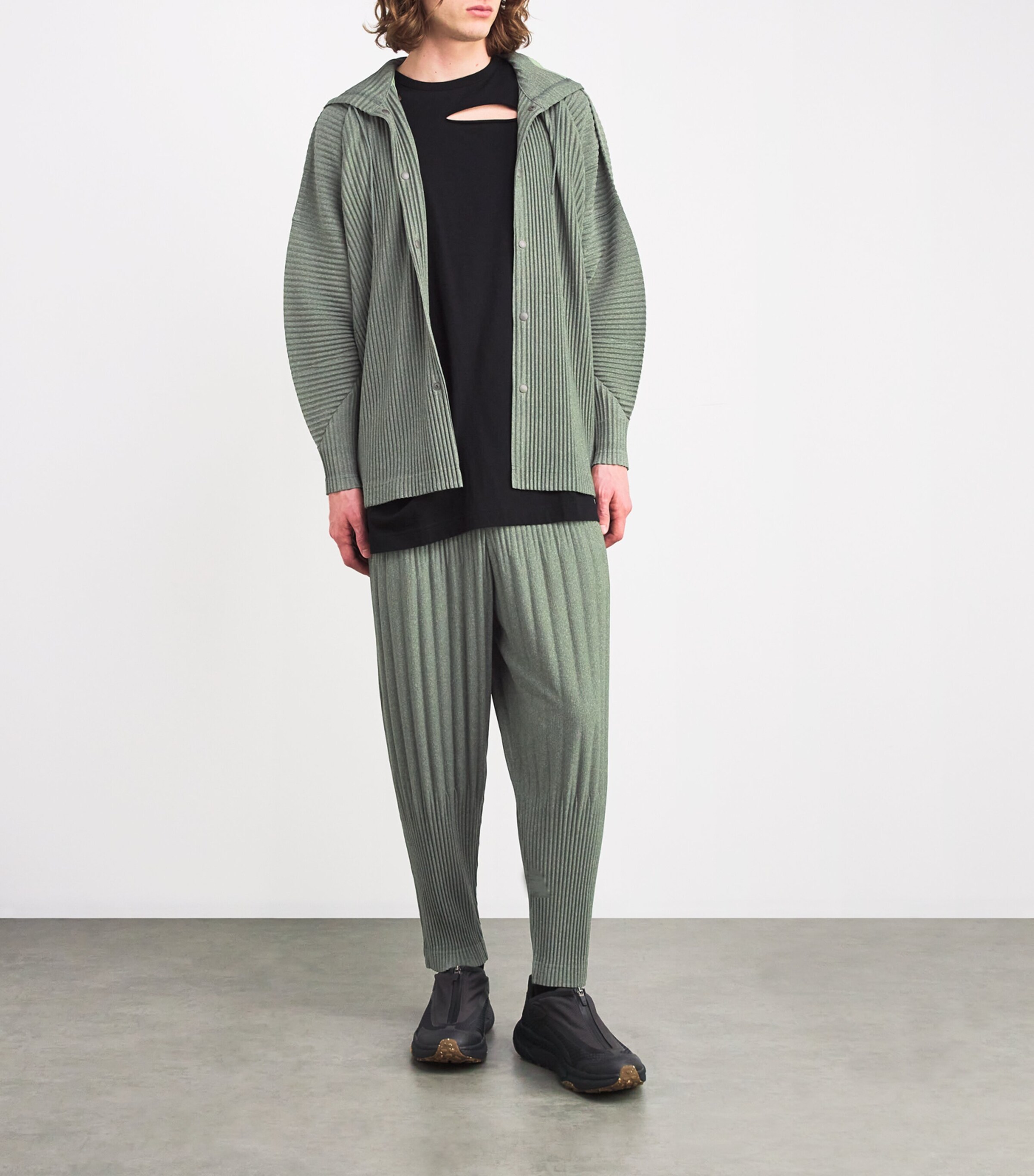homme plisse HEATHER PLEATS / ボタンフーディ homme plisse HEATHER PLEATS / ボタンフーディ