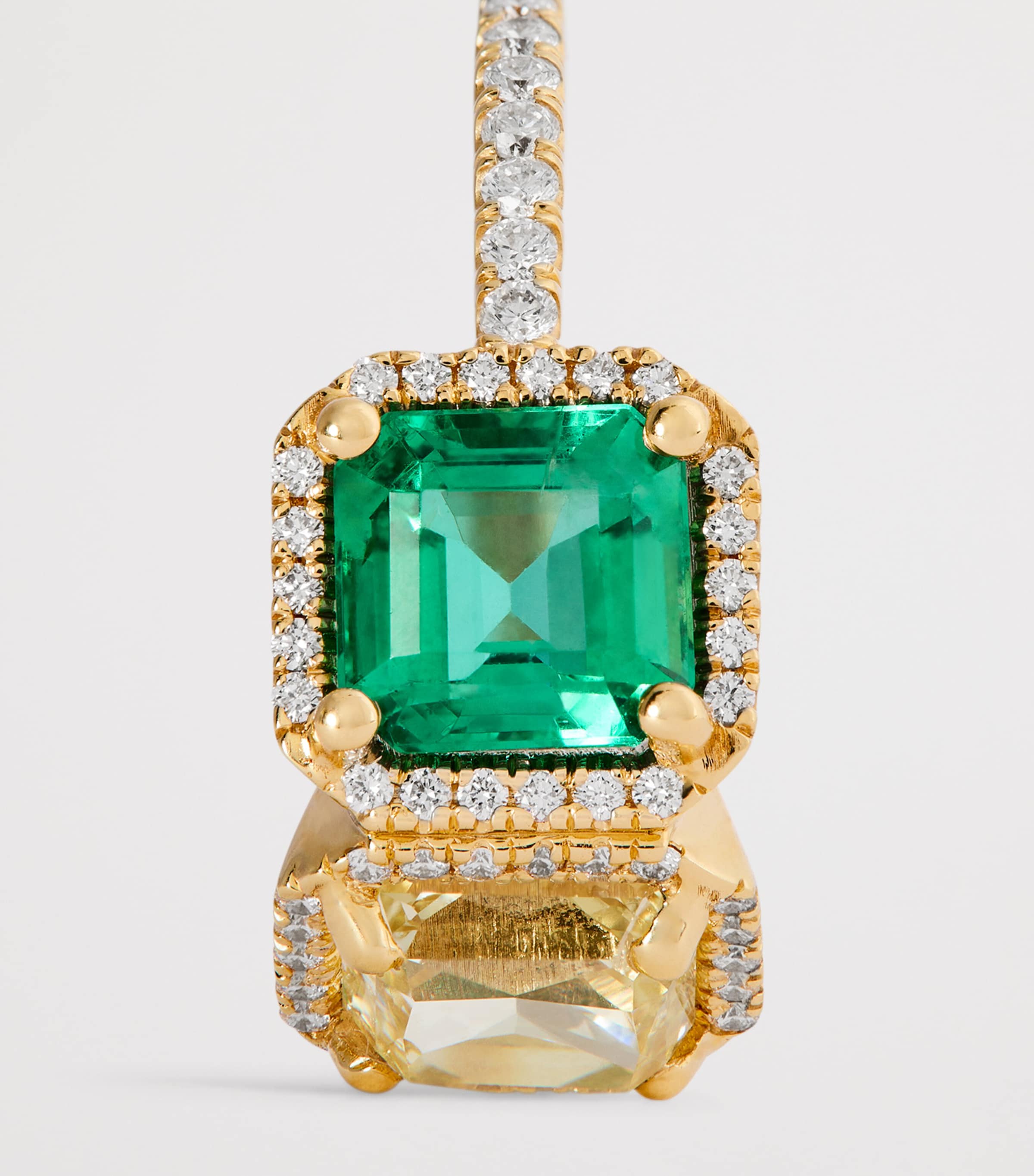 Suzanne Kalan Yellow Gold Toi et Moi Diamond and Emerald Ring Yg/emer Image 6