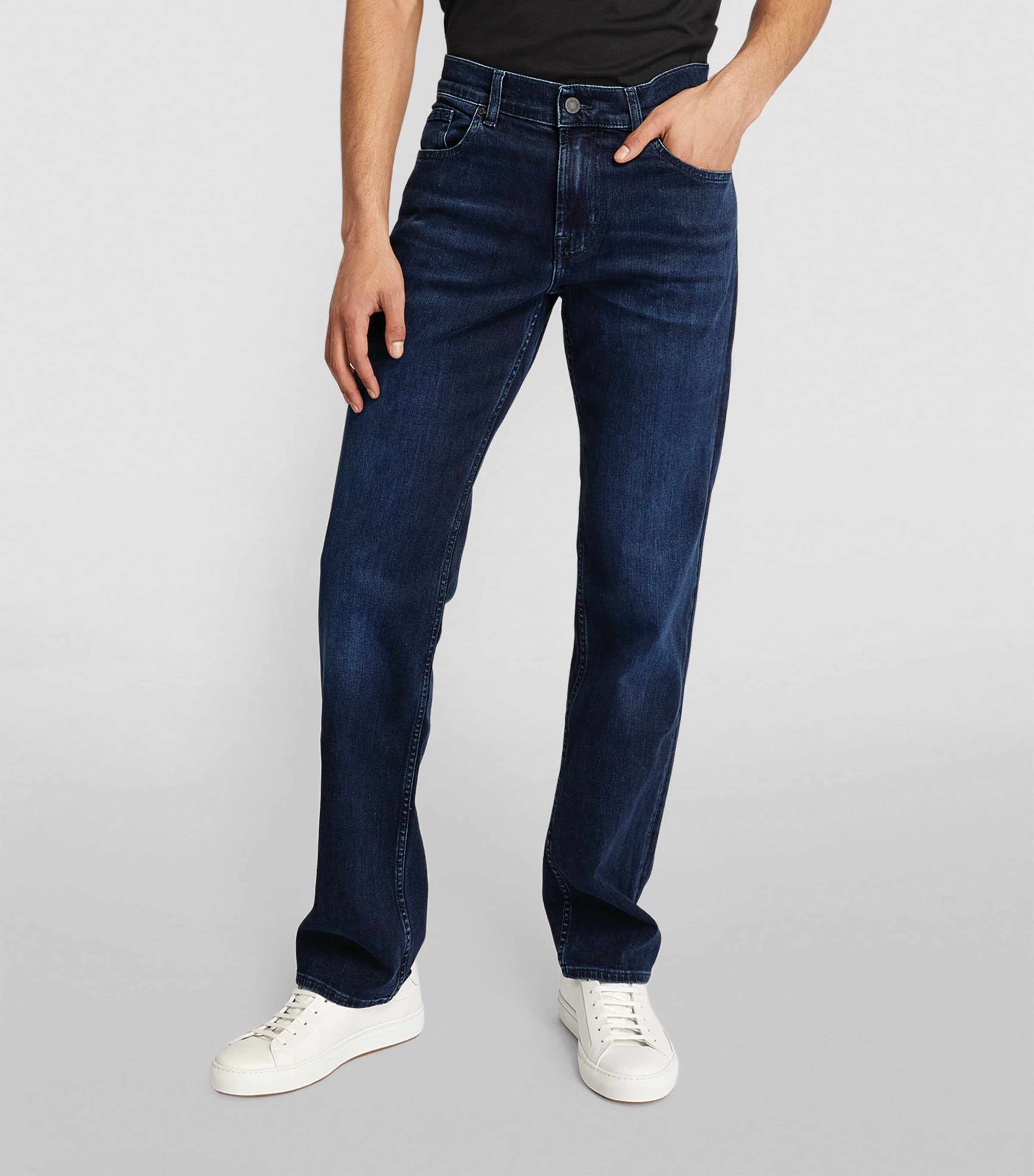 Straight Luxe Dark-Wash Jeans DARK BLUE Image 3