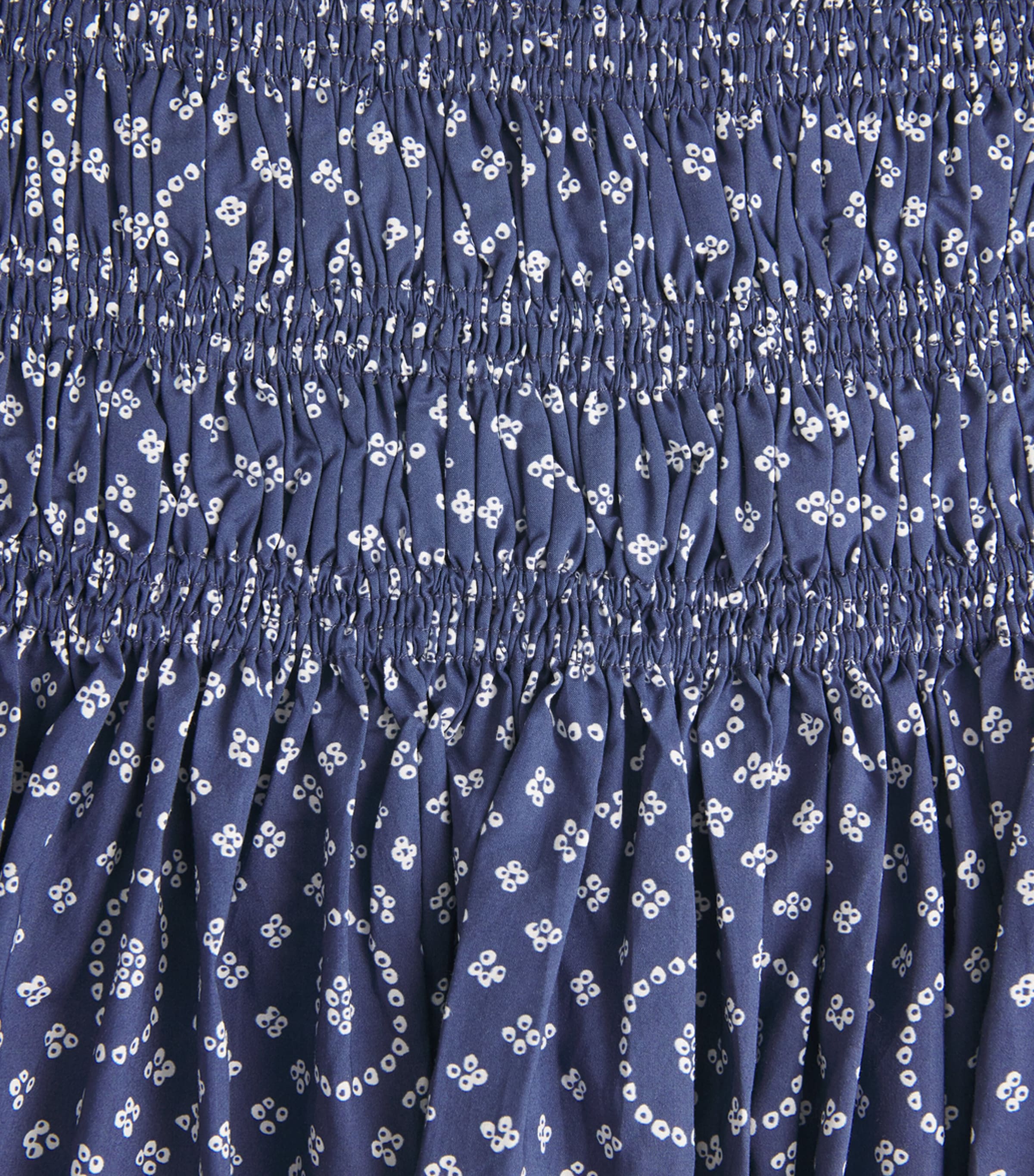 Matteau Womens Cotton Shirred Mini Dress Bluebellblu Image 6